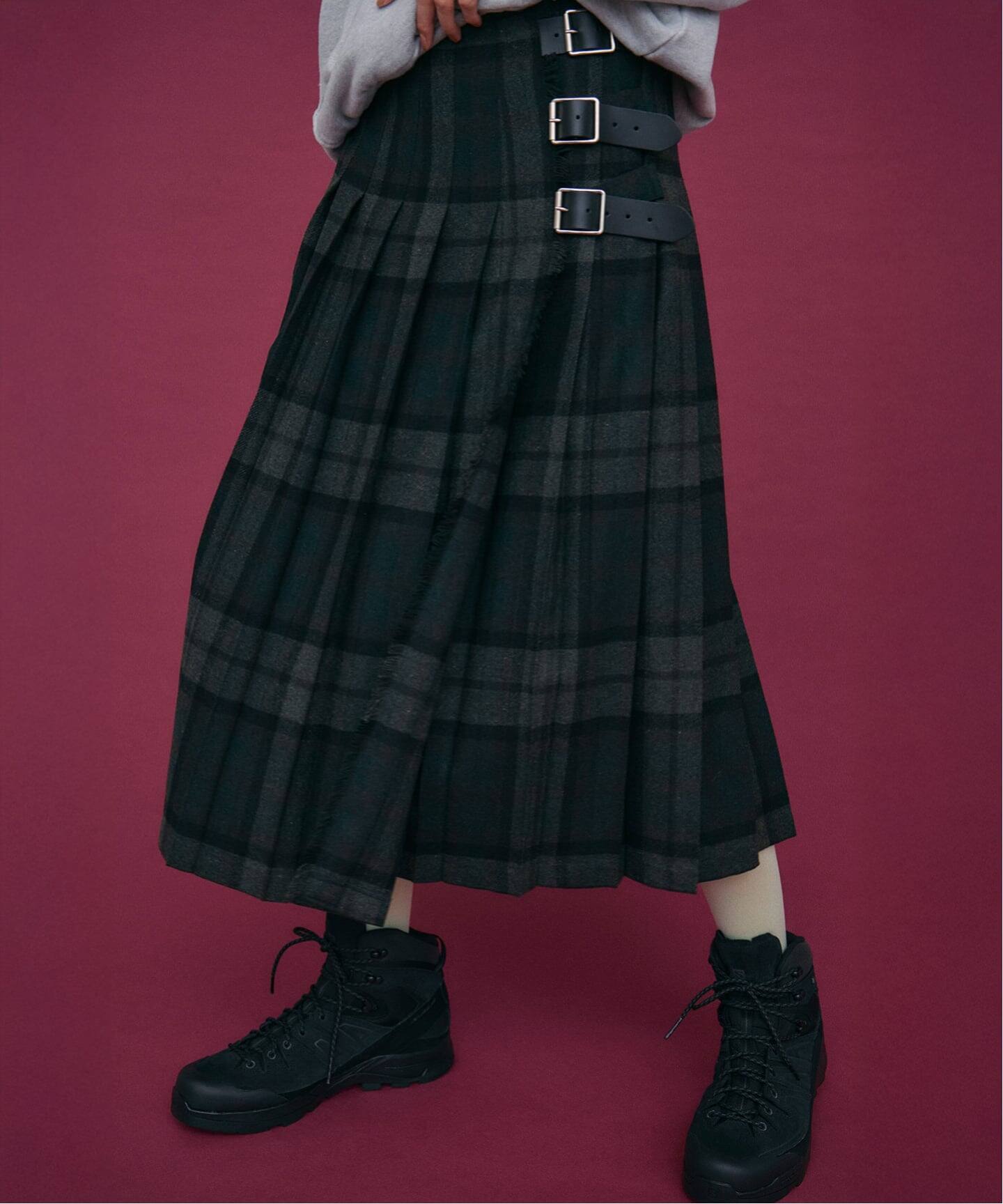 O'NEIL OF DUBRIN 別注 FrontPleated FashionLong[SIZE10]：スカート