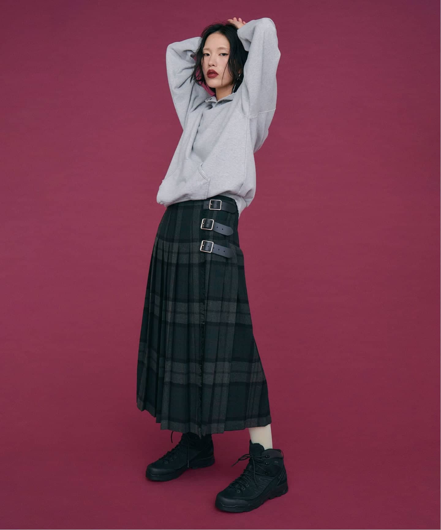 O'NEIL OF DUBRIN 別注 FrontPleated FashionLong[SIZE10]：スカート