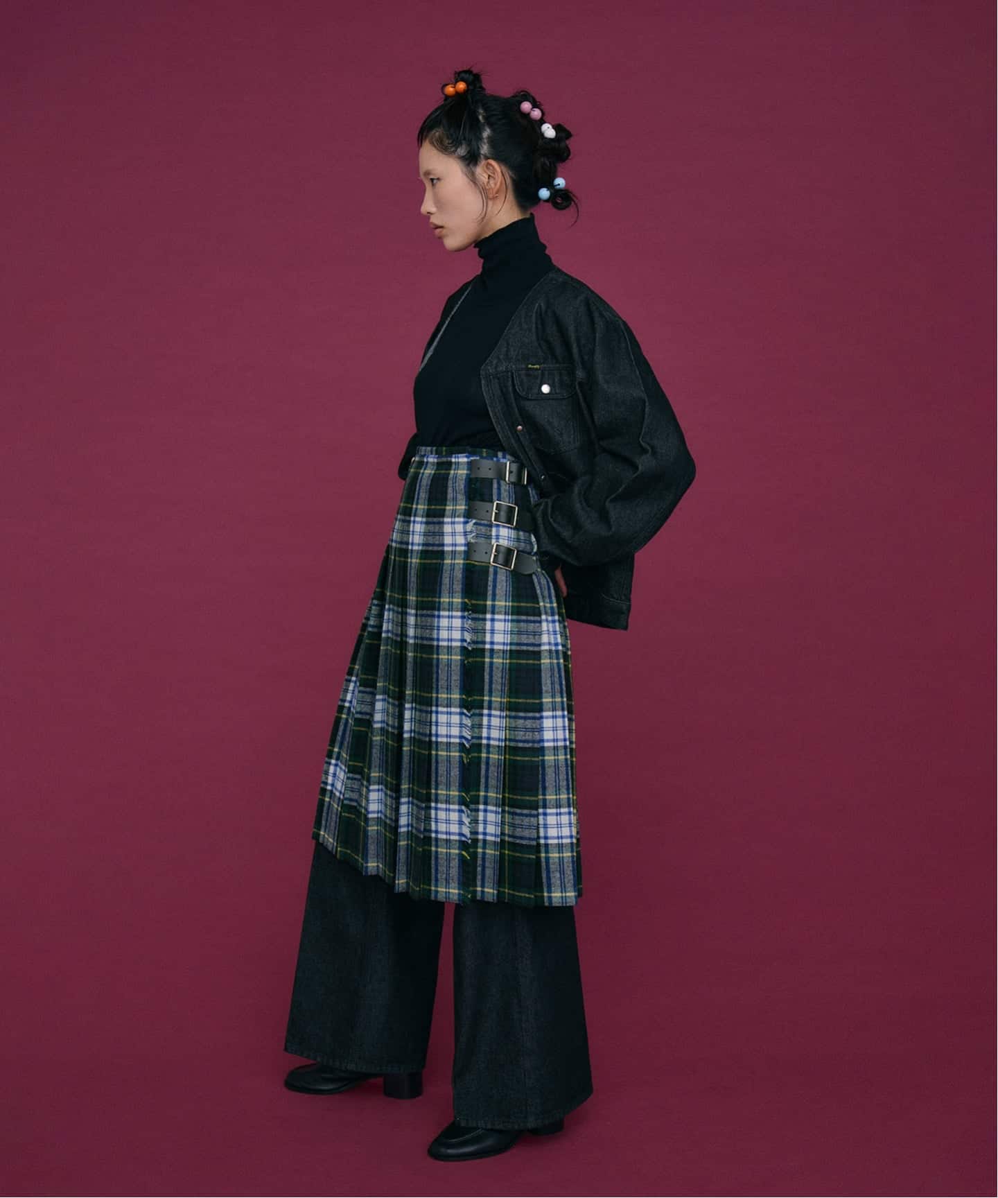 O'NEIL OF DUBRIN 別注 FrontPleated FashionLong[SIZE8]：スカート
