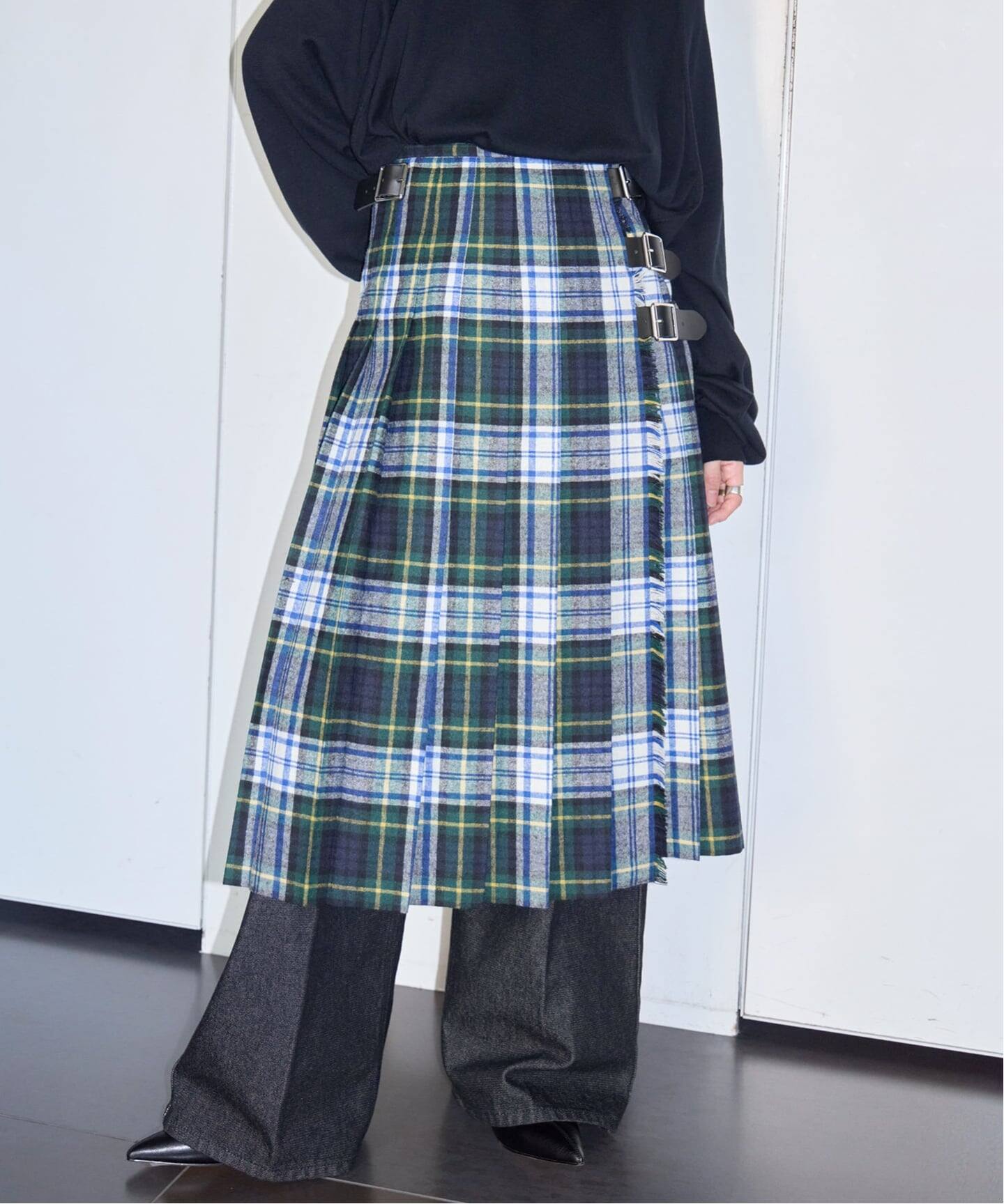 O'NEIL OF DUBRIN 別注 FrontPleated FashionLong[SIZE8]：スカート