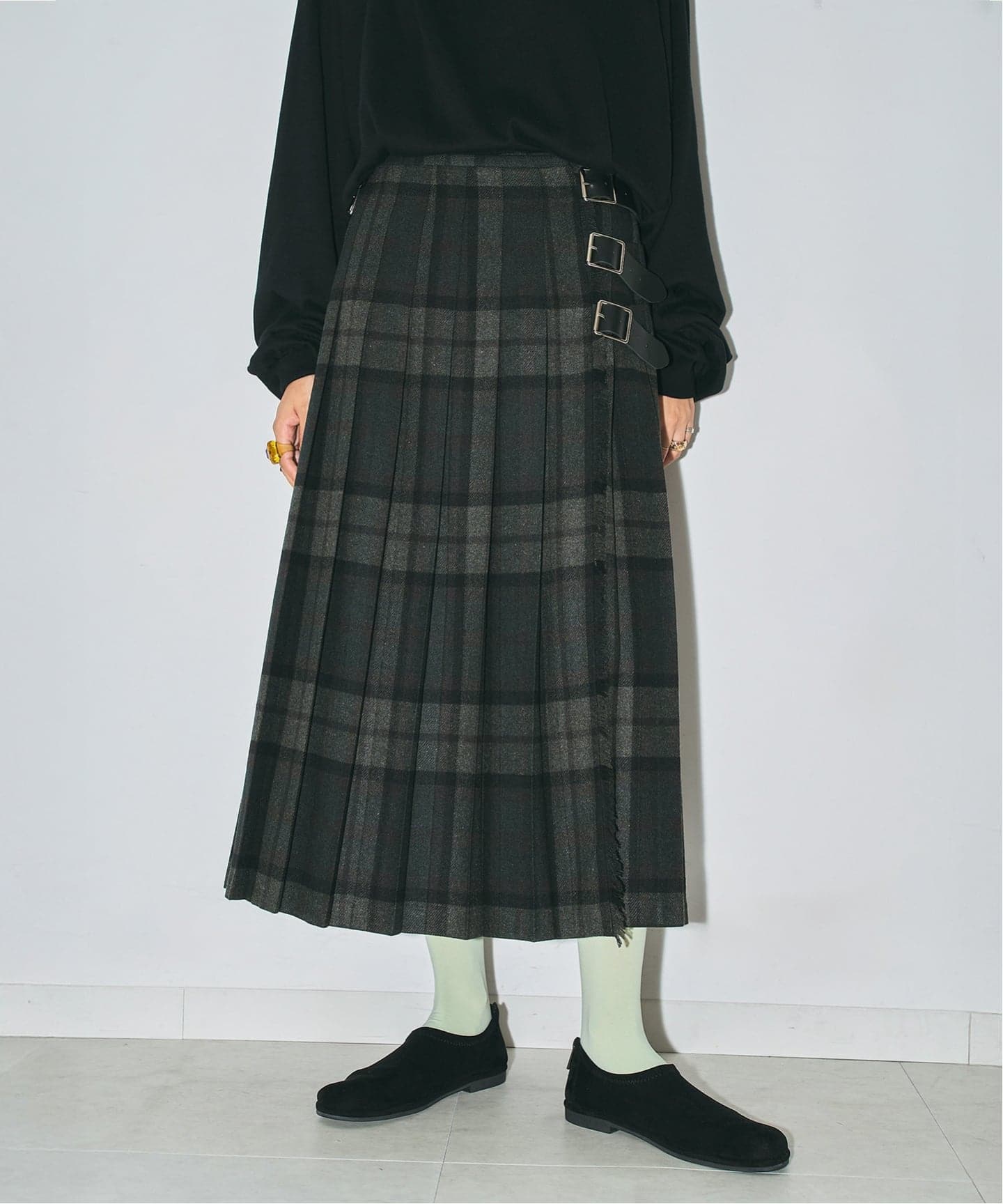 O'NEIL OF DUBRIN 別注 FrontPleated FashionLong[SIZE8]：スカート
