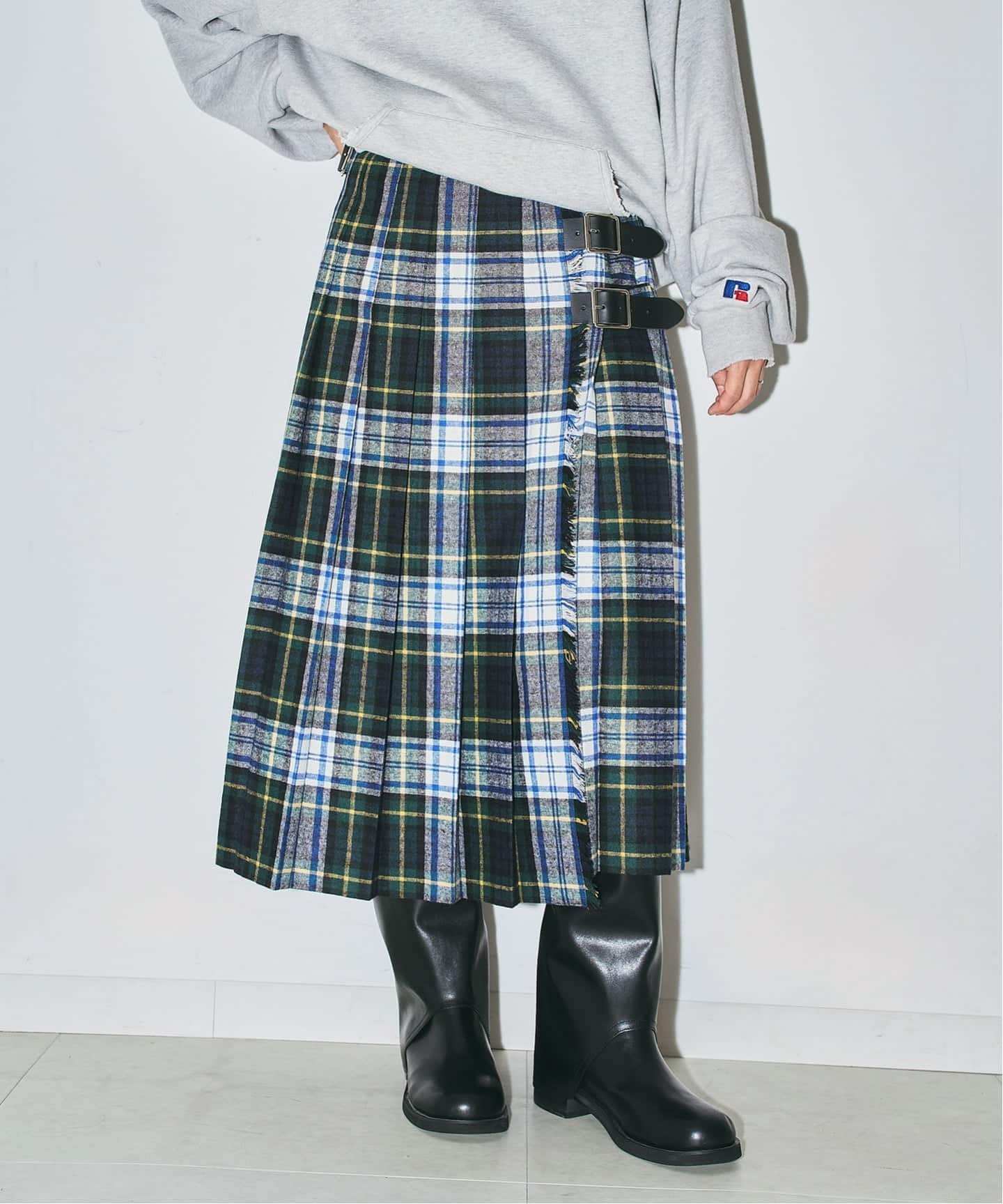 O'NEIL OF DUBRIN 別注 FrontPleated FashionLong[SIZE8]：スカート