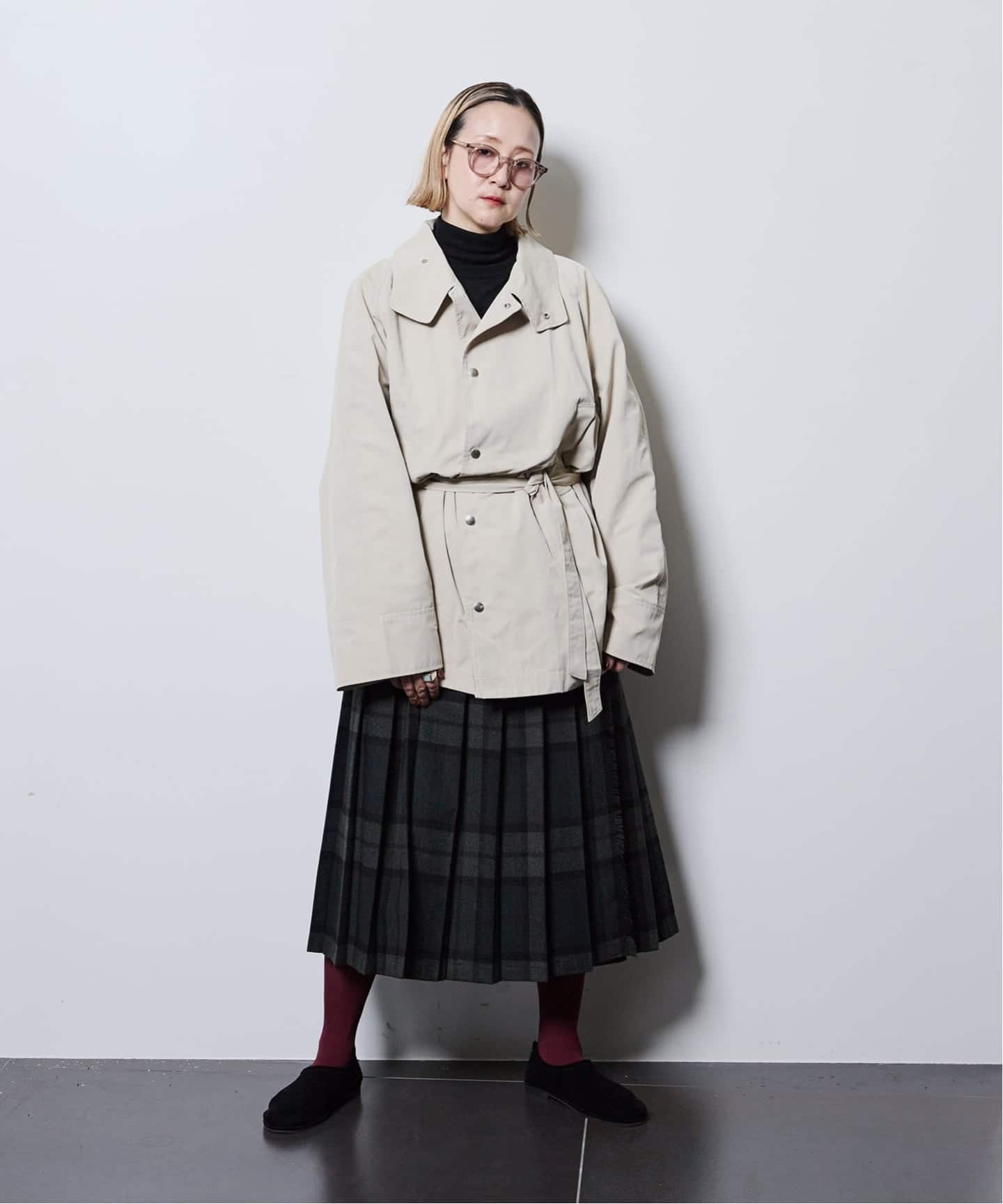 O'NEIL OF DUBRIN 別注 FrontPleated FashionLong[SIZE8]：スカート