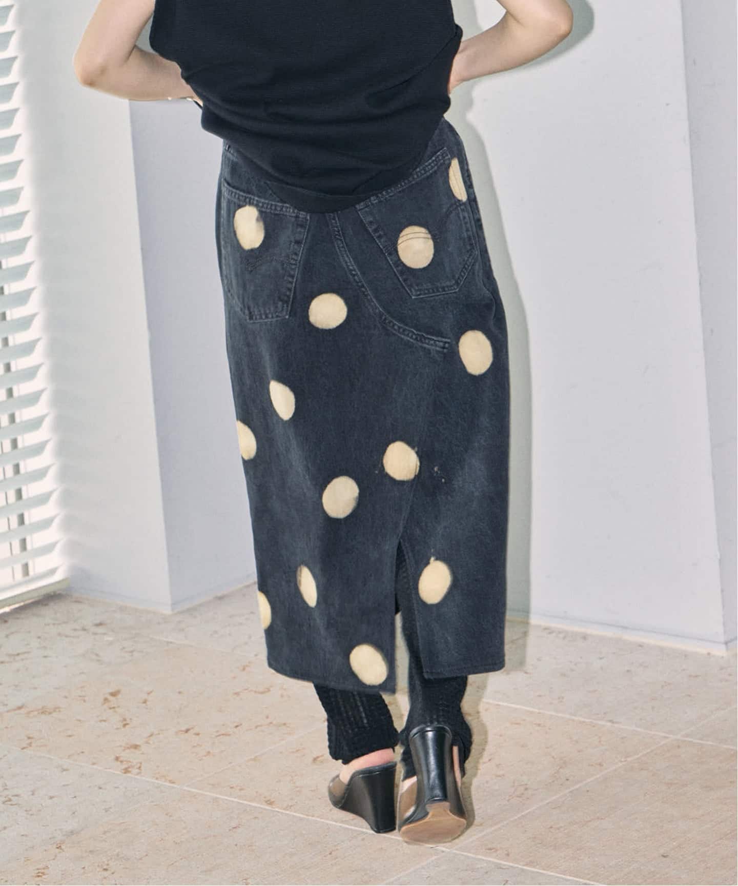 INPERFECT DENIM STRAIGHT SKIRT：デニムスカート（デニムスカート