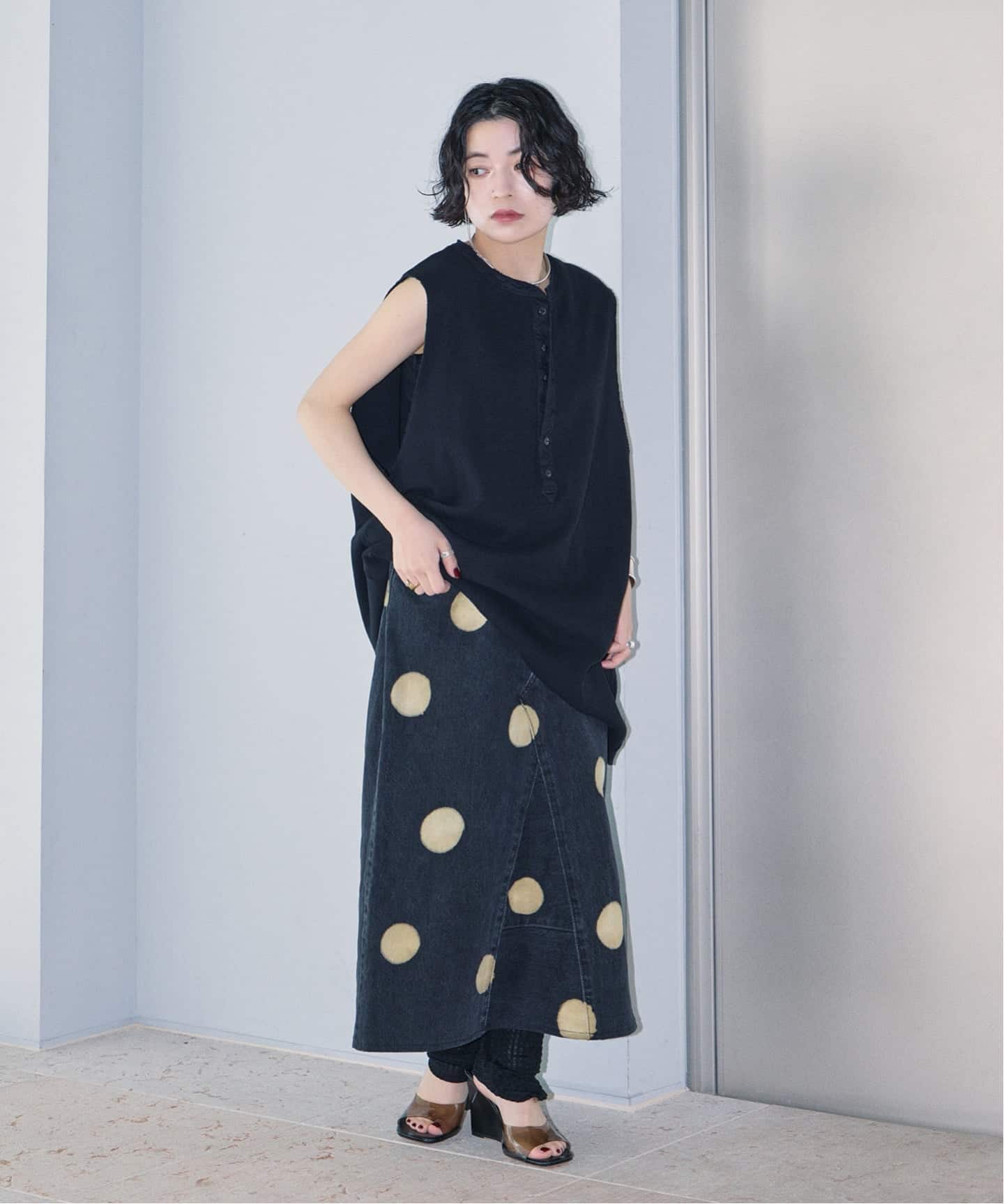 INPERFECT DENIM STRAIGHT SKIRT：デニムスカート（デニムスカート