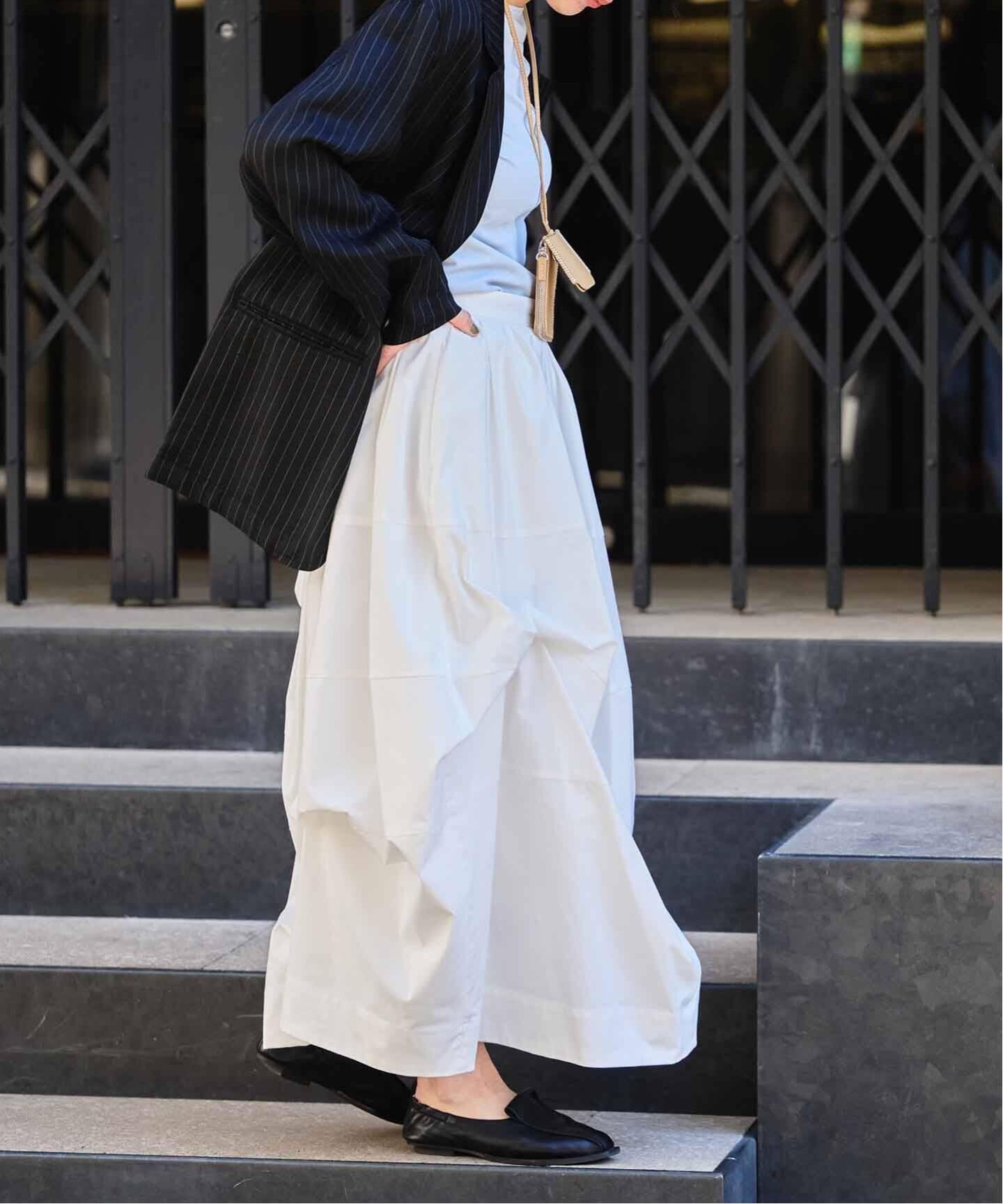 CLANE TUCKING VOLUME SKIRT（ロング・マキシ丈スカート）｜BOICE FROM