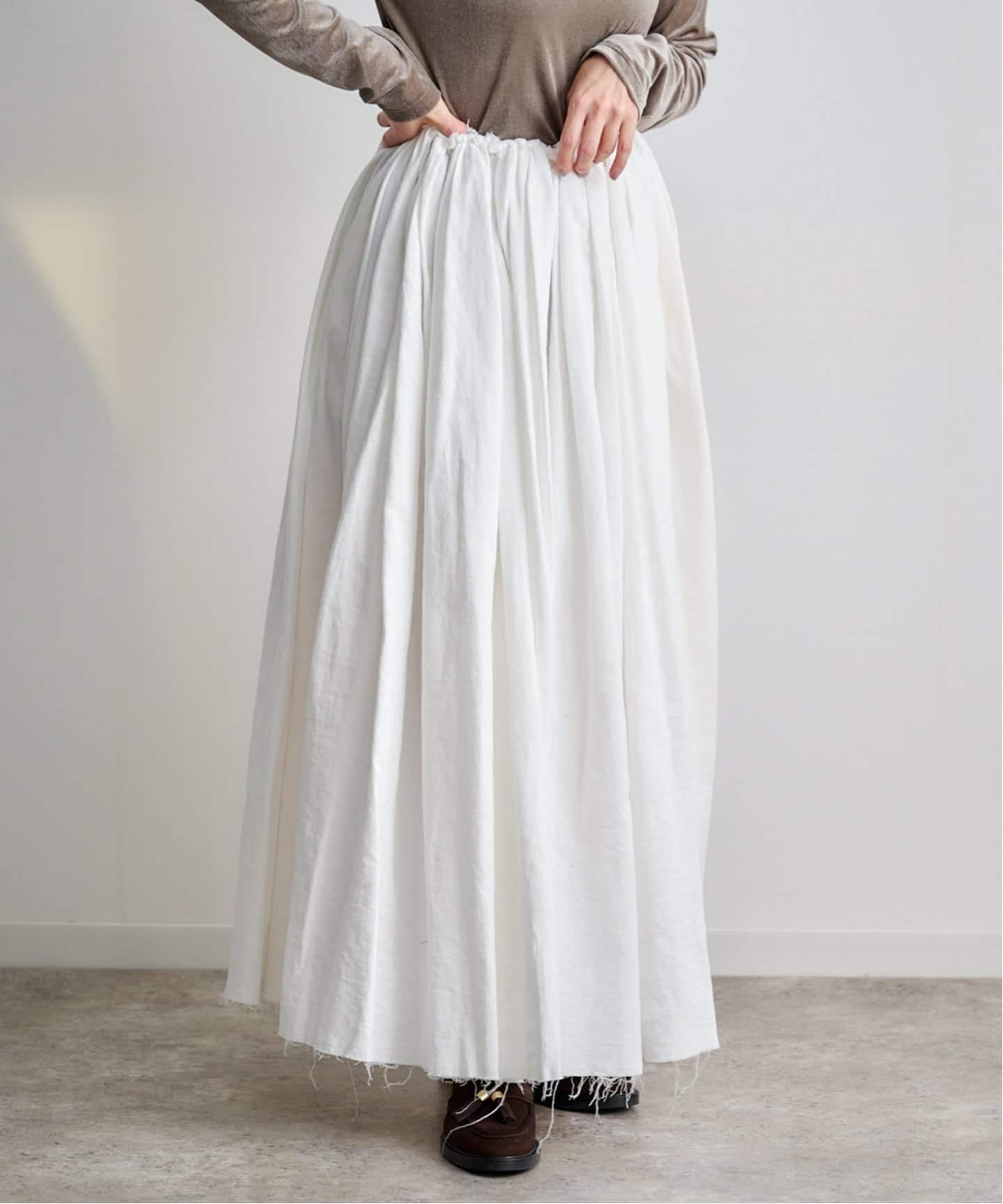 ETRE TOKYO ダブルクロスボリュームスカート（ロング・マキシ丈