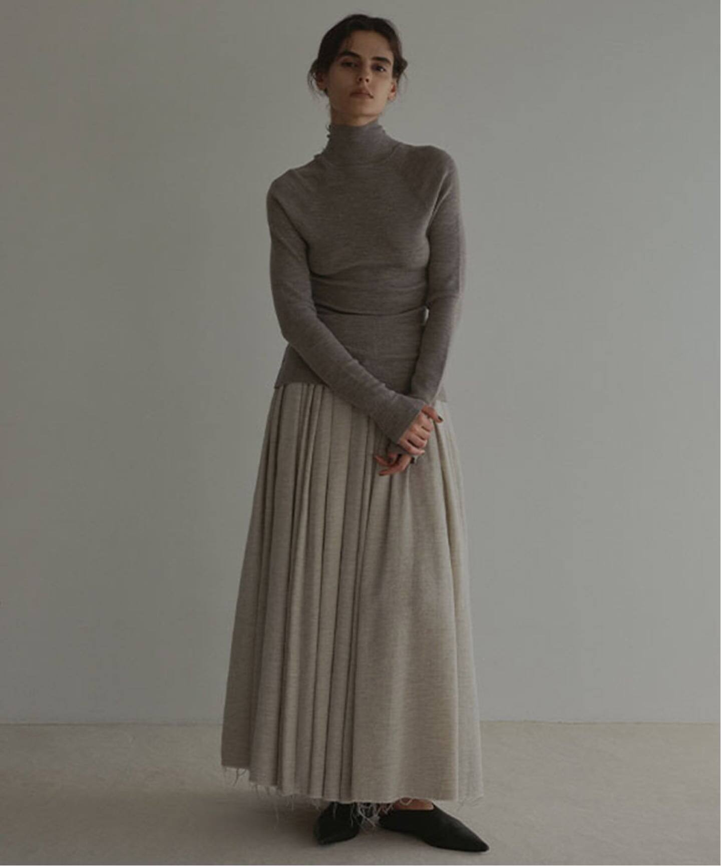 ETRE TOKYO ダブルクロスボリュームスカート（ロング・マキシ丈