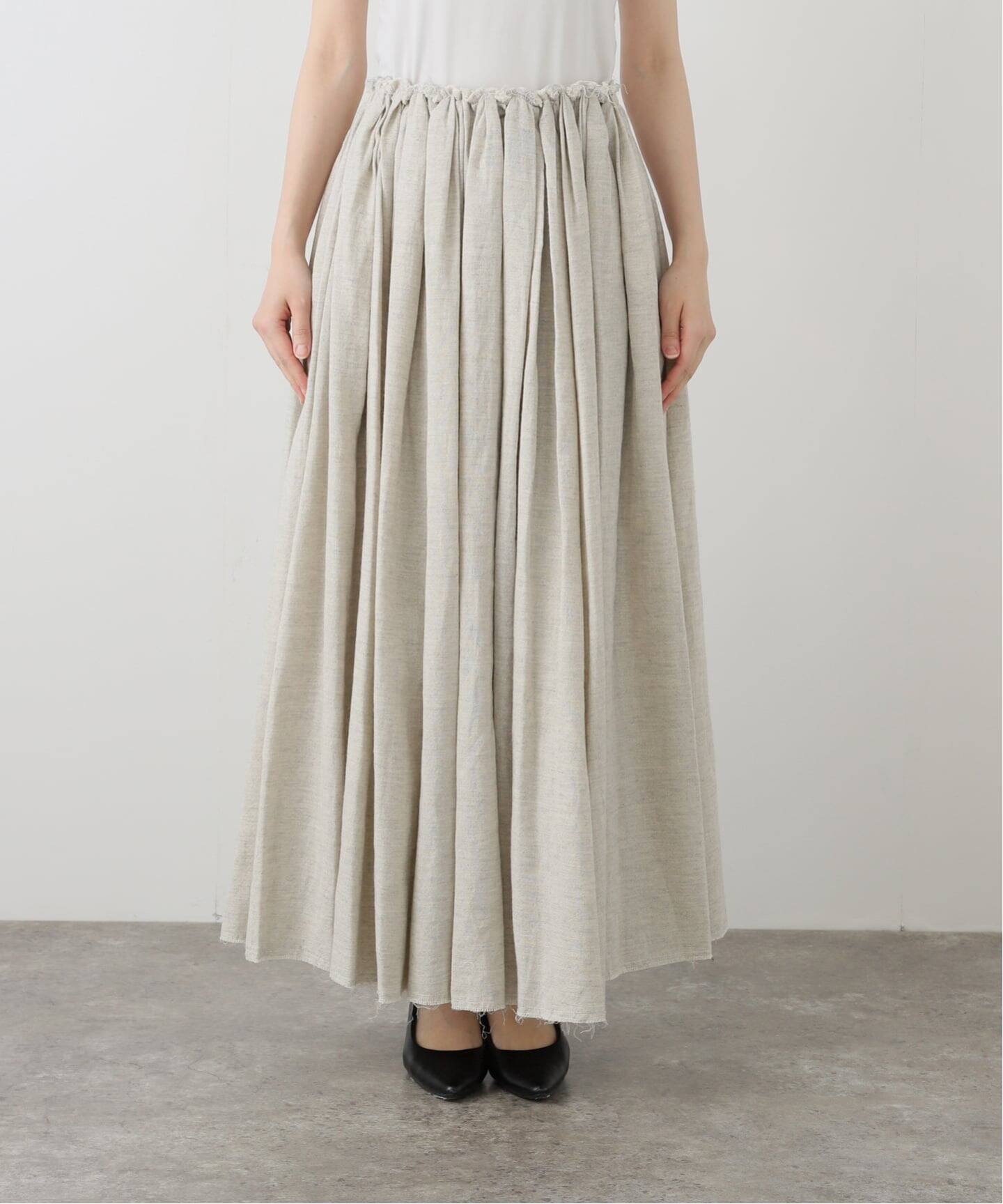 ETRE TOKYO 25AW ダブルクロスボリュームスカート ベージュ M ETRE TOKYO ダブルクロスボリュームスカート（ロング・マキシ丈