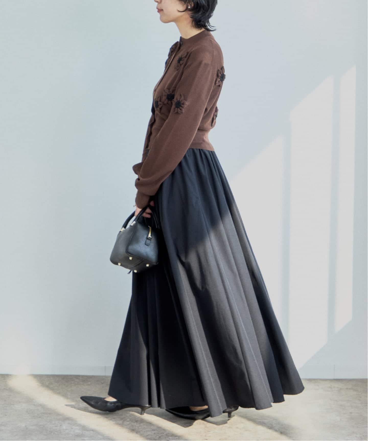 CLANE SLIT FLARE SKIRT（ロング・マキシ丈スカート）｜BOICE FROM