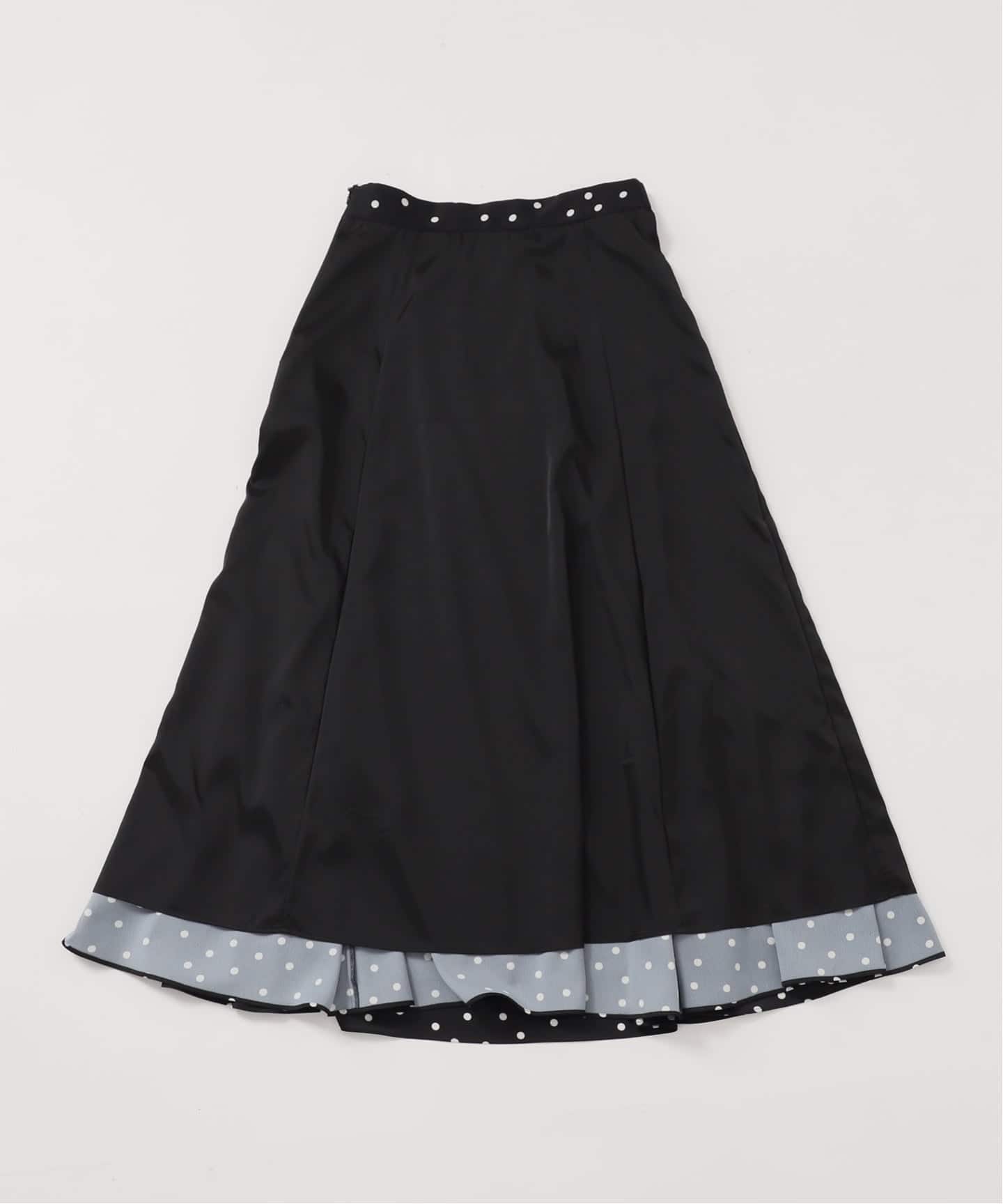 ドットサテンフレアスカート（ロング・マキシ丈スカート）｜Spick