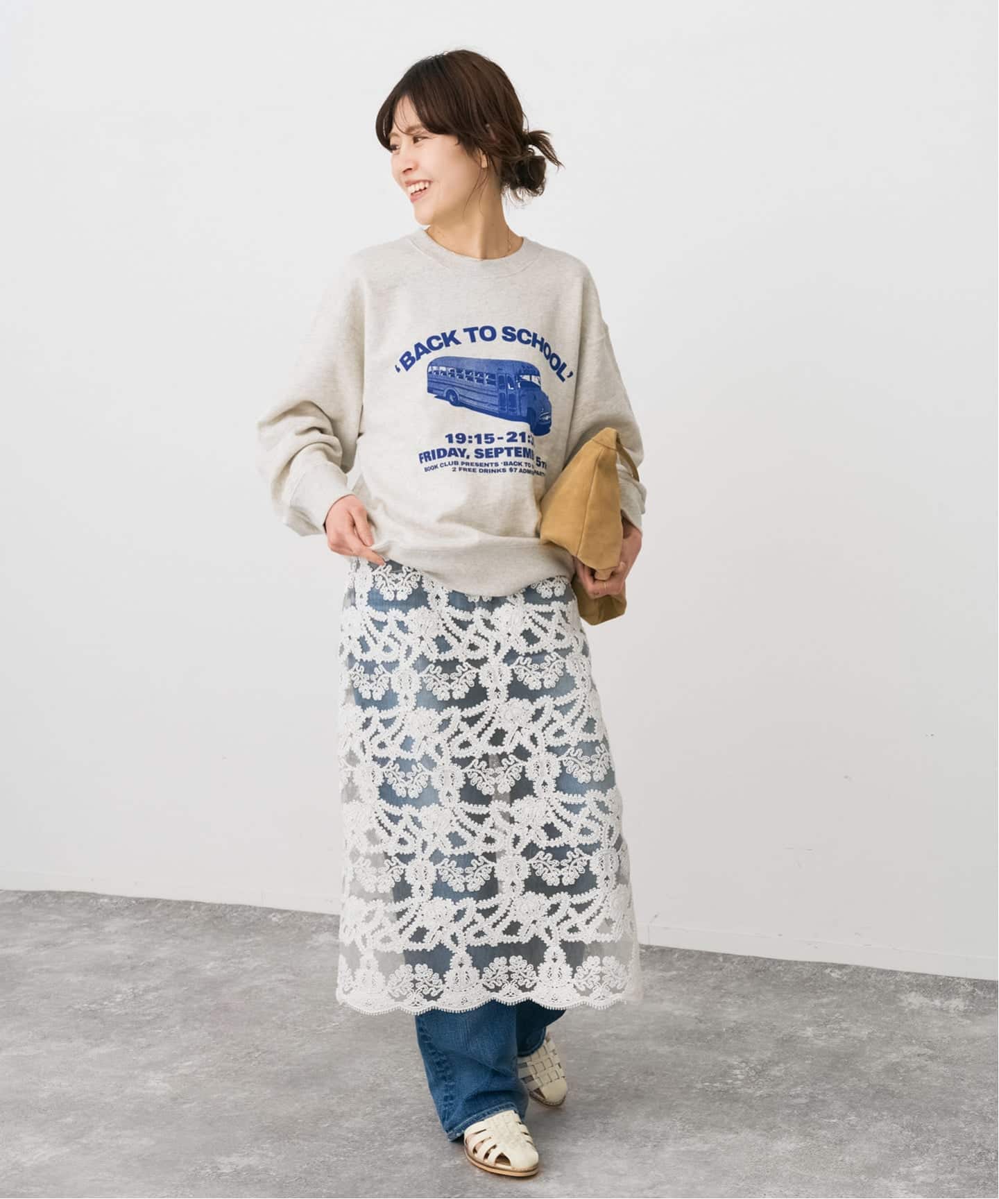 Spick and Span コードエンブロイダリーチュールレイヤースカート 新色有り / 追加》コードエンブロイダリーチュールレイヤースカート