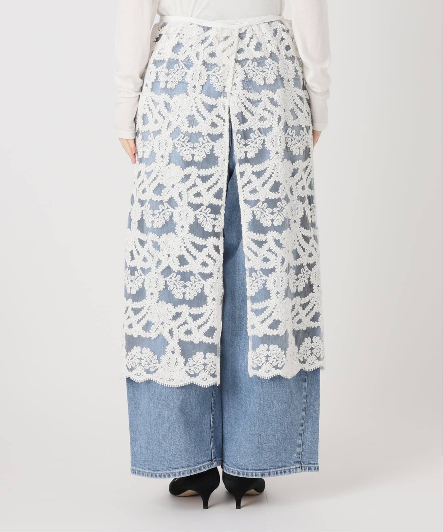 Spick and Span コードエンブロイダリーチュールレイヤースカート 新色有り / 追加》コードエンブロイダリーチュールレイヤースカート