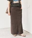 《予約》リネンストレッチIラインスカート