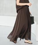 《セットアップ可 / 予約》ラミーブレンドギャザーフレアスカート