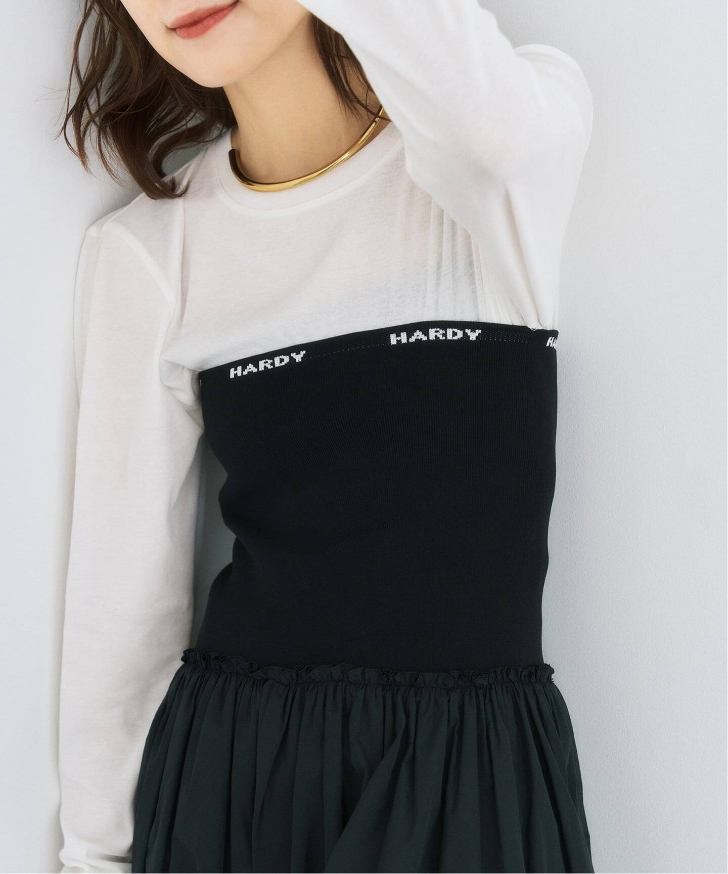 タフタウエストリブスカート（ロング・マキシ丈スカート）｜HARDY NOIR