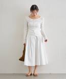 カットドッキングギャザースカート