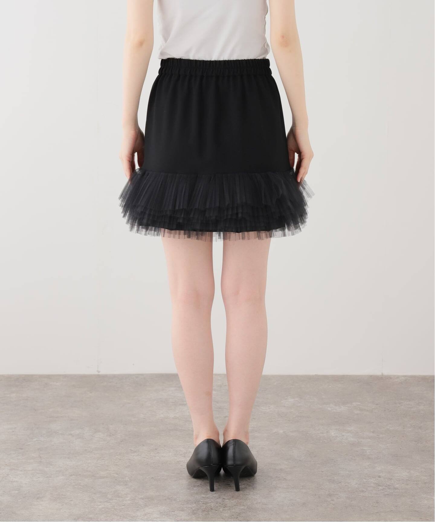 ARCHIVE STANCE/アーカイブスタンス 2way tulle pleats skirt（ミニ