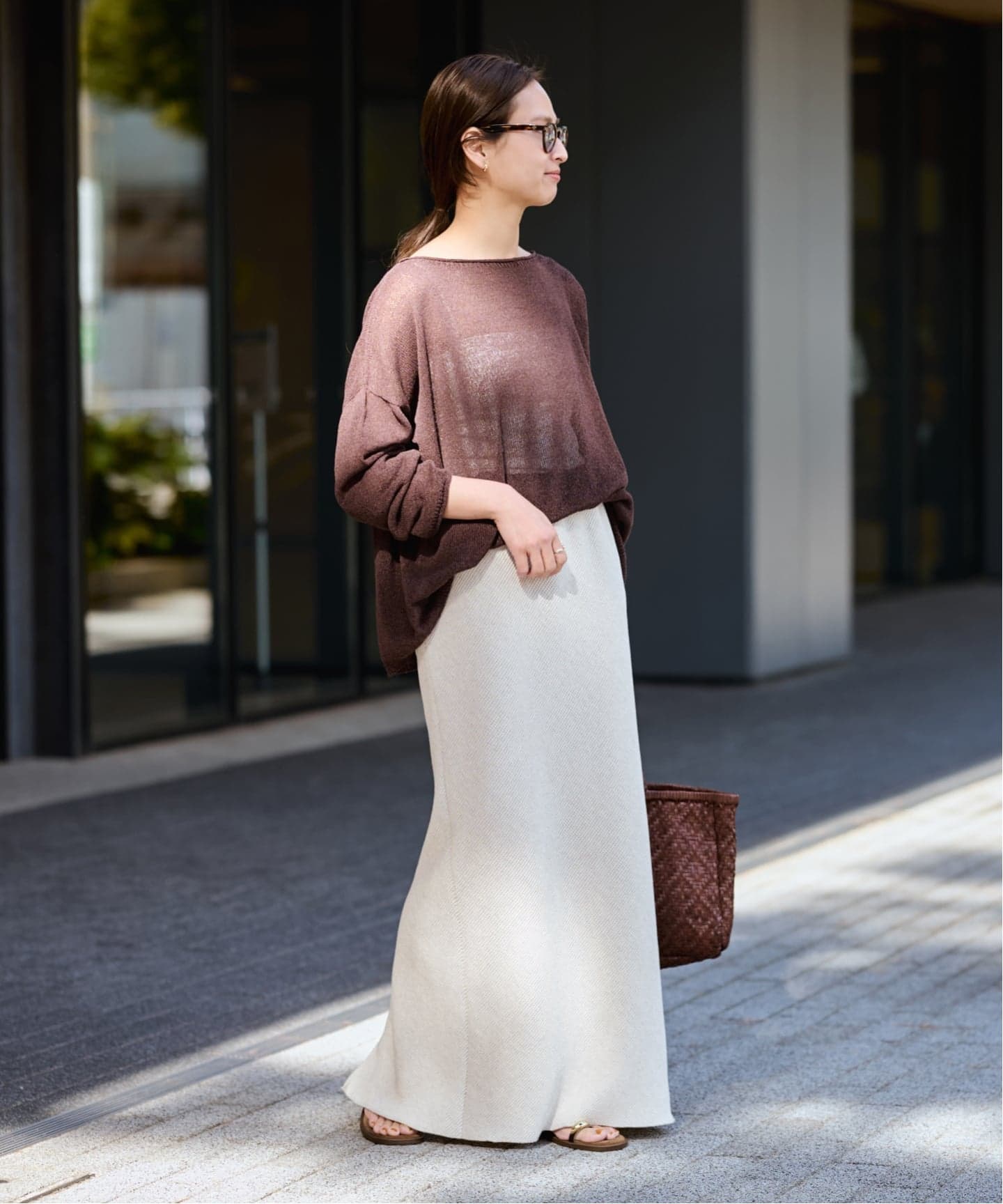≪追加≫ワッフルストレートスカート（ロング・マキシ丈スカート