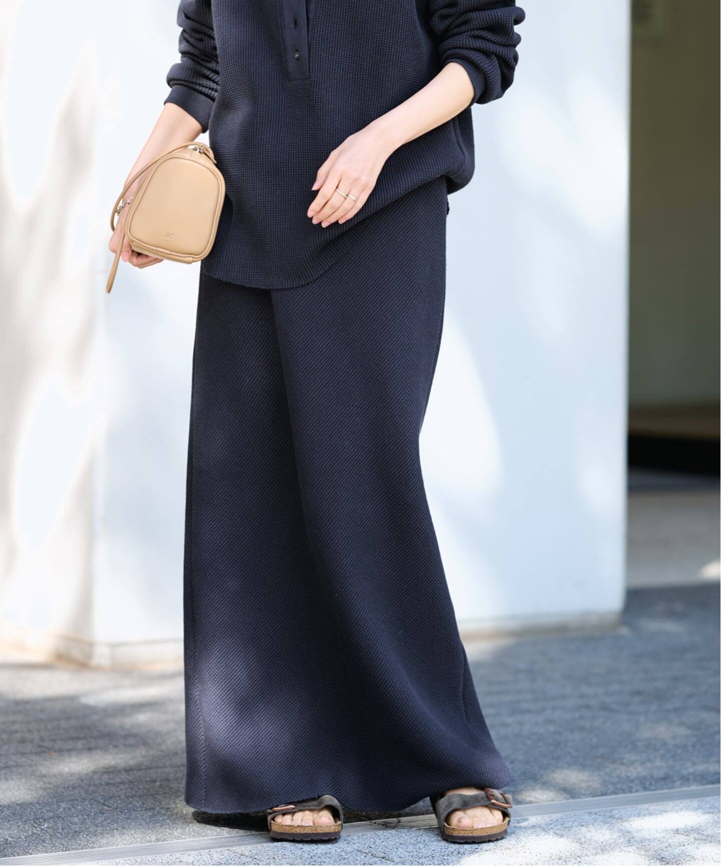 ≪追加≫ワッフルストレートスカート（ロング・マキシ丈スカート