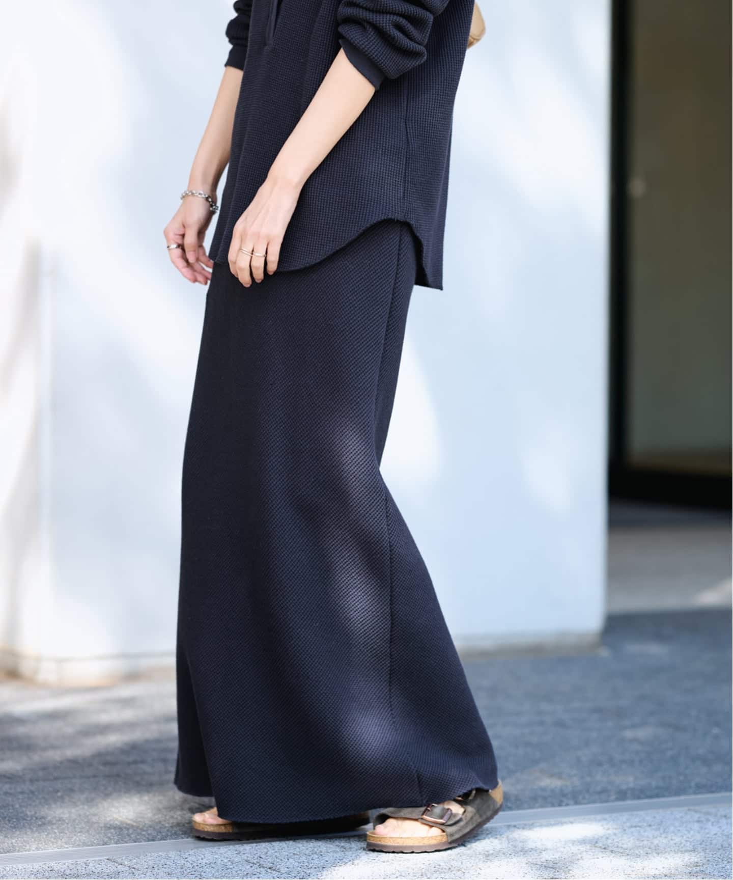 ≪WEB限定 / 追加≫ワッフルストレートスカート 2（ロング・マキシ丈