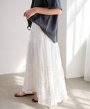 ≪予約≫コットンメッシュ切り替えスカート