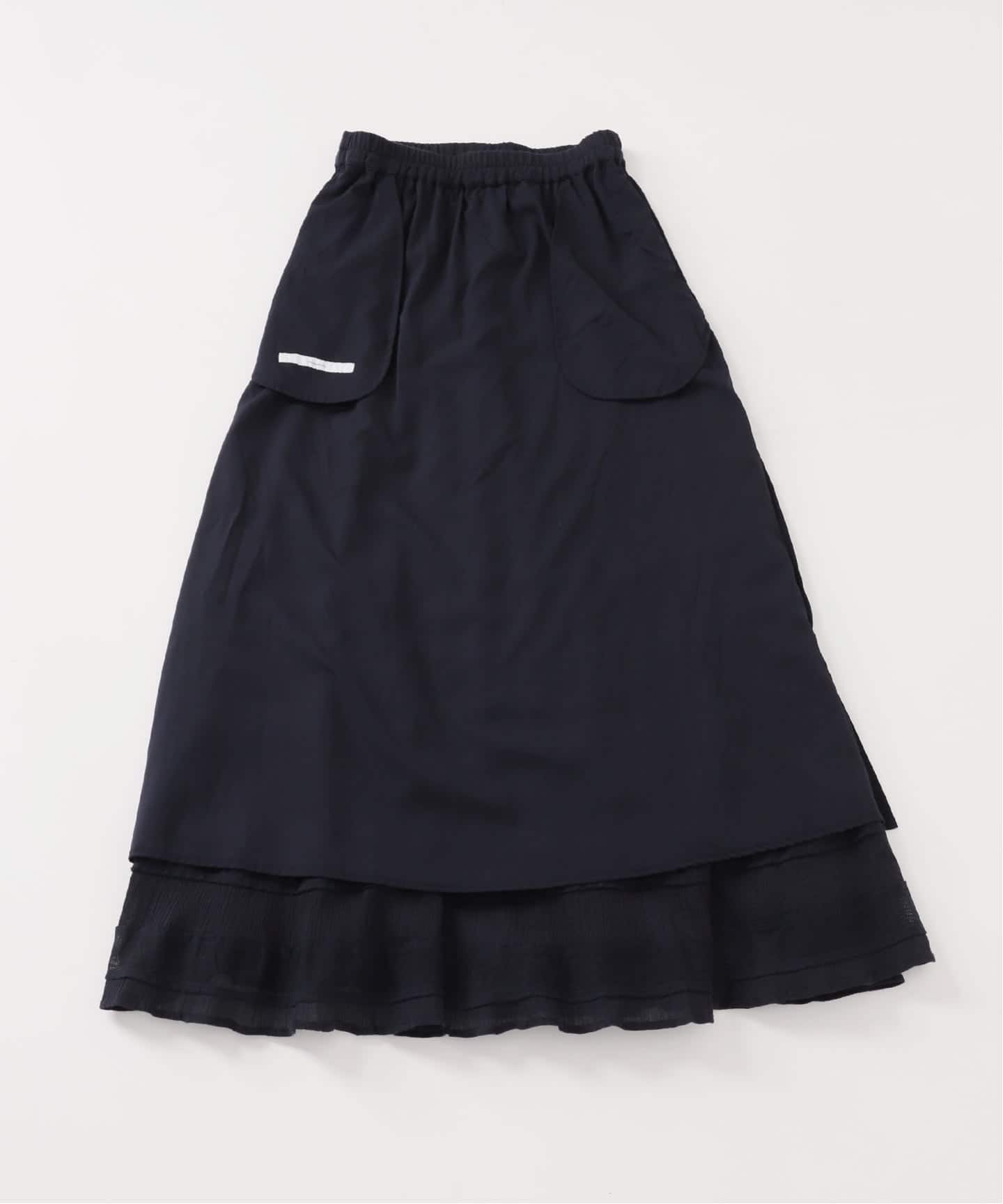 ≪追加≫コットンメッシュ切り替えスカート 2（ロング・マキシ丈