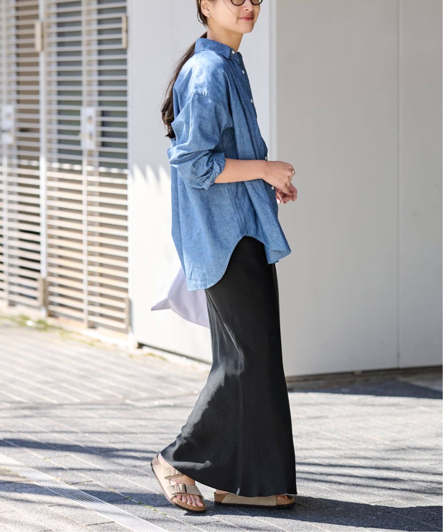 ≪新色 / 追加予約≫シルキーキュプラバイアススカート（ロング