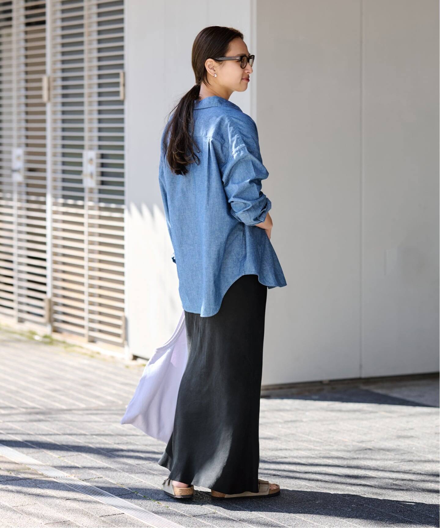 ≪新色 / 追加予約≫シルキーキュプラバイアススカート（ロング