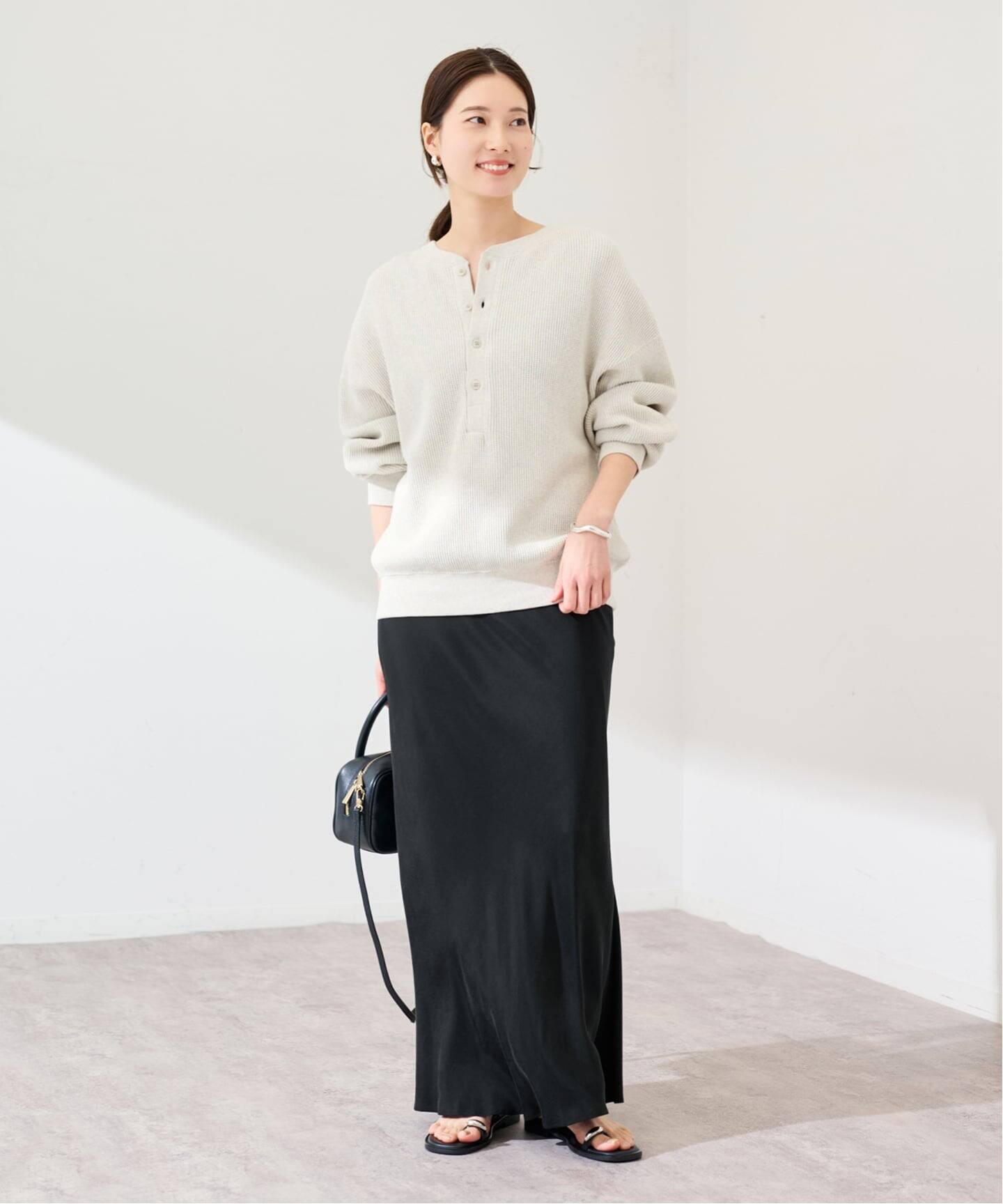 ≪新色 / 追加予約≫シルキーキュプラバイアススカート（ロング