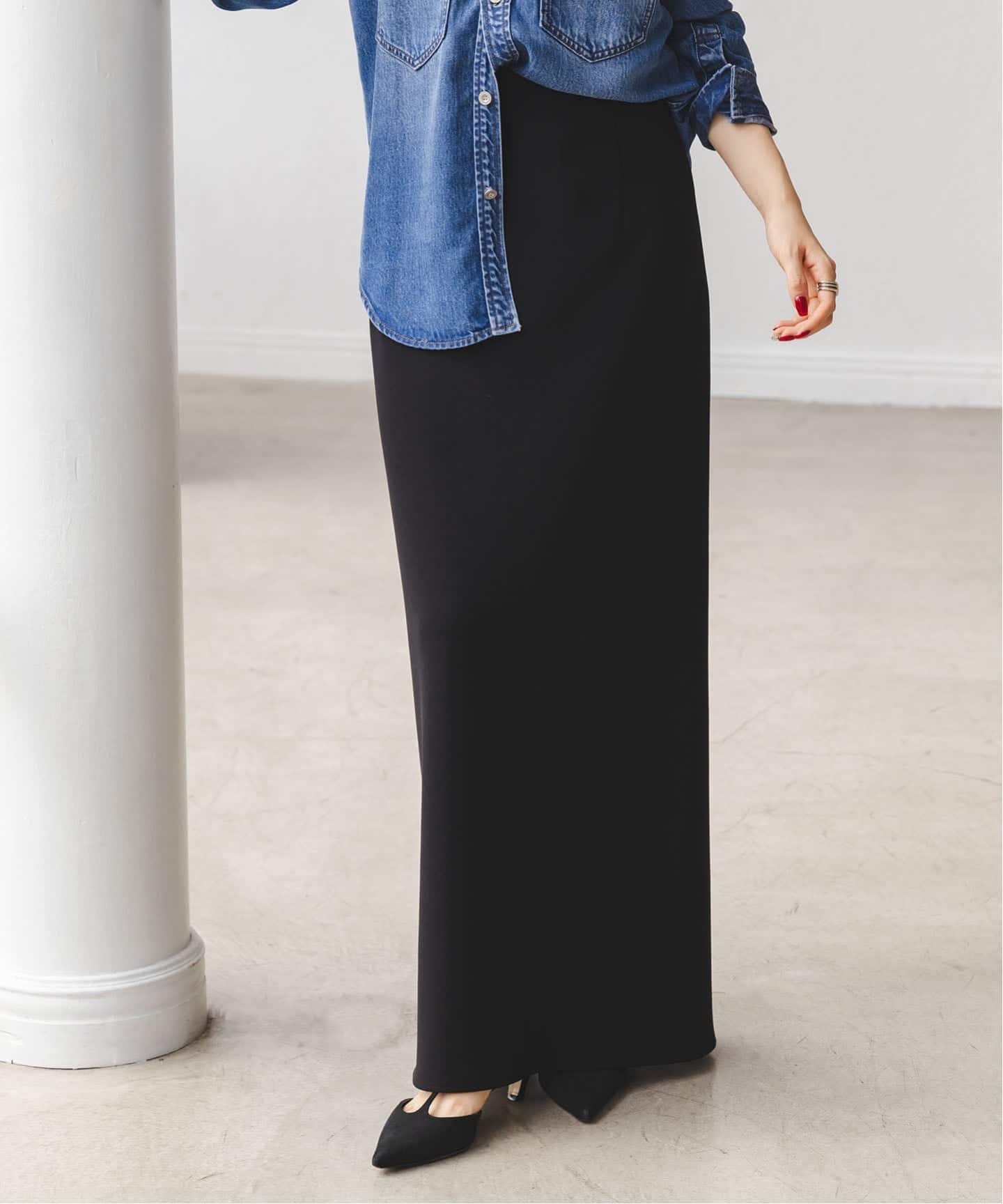 追加》【洗える】コンフォートジャージーライクタイトスカート8