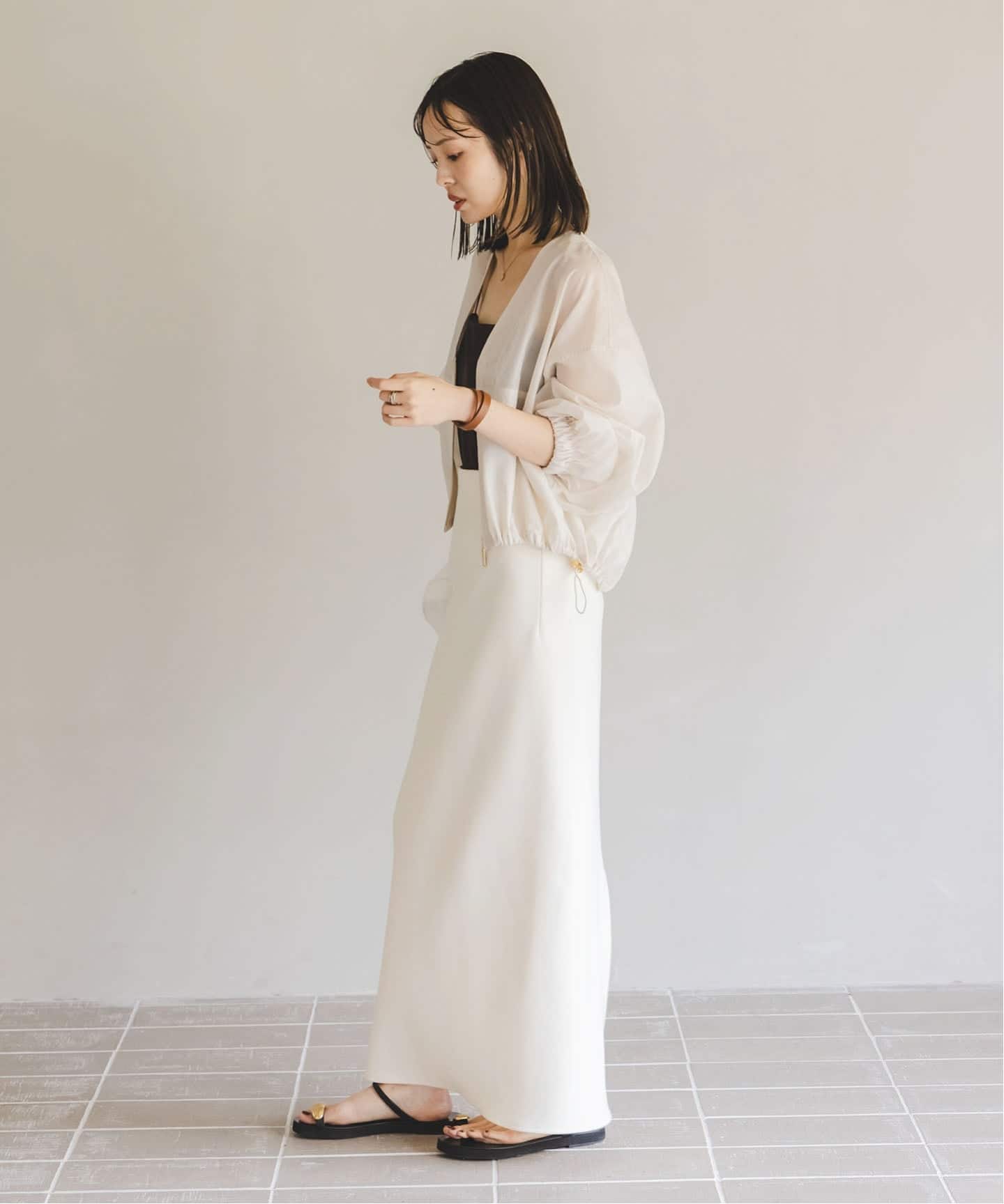 追加》【洗える】コンフォートジャージーライクタイトスカート8