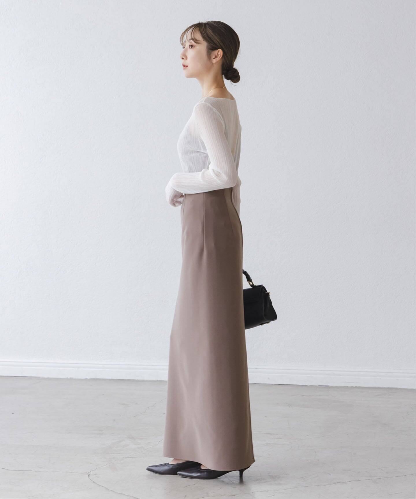 追加》【洗える】コンフォートジャージーライクタイトスカート8