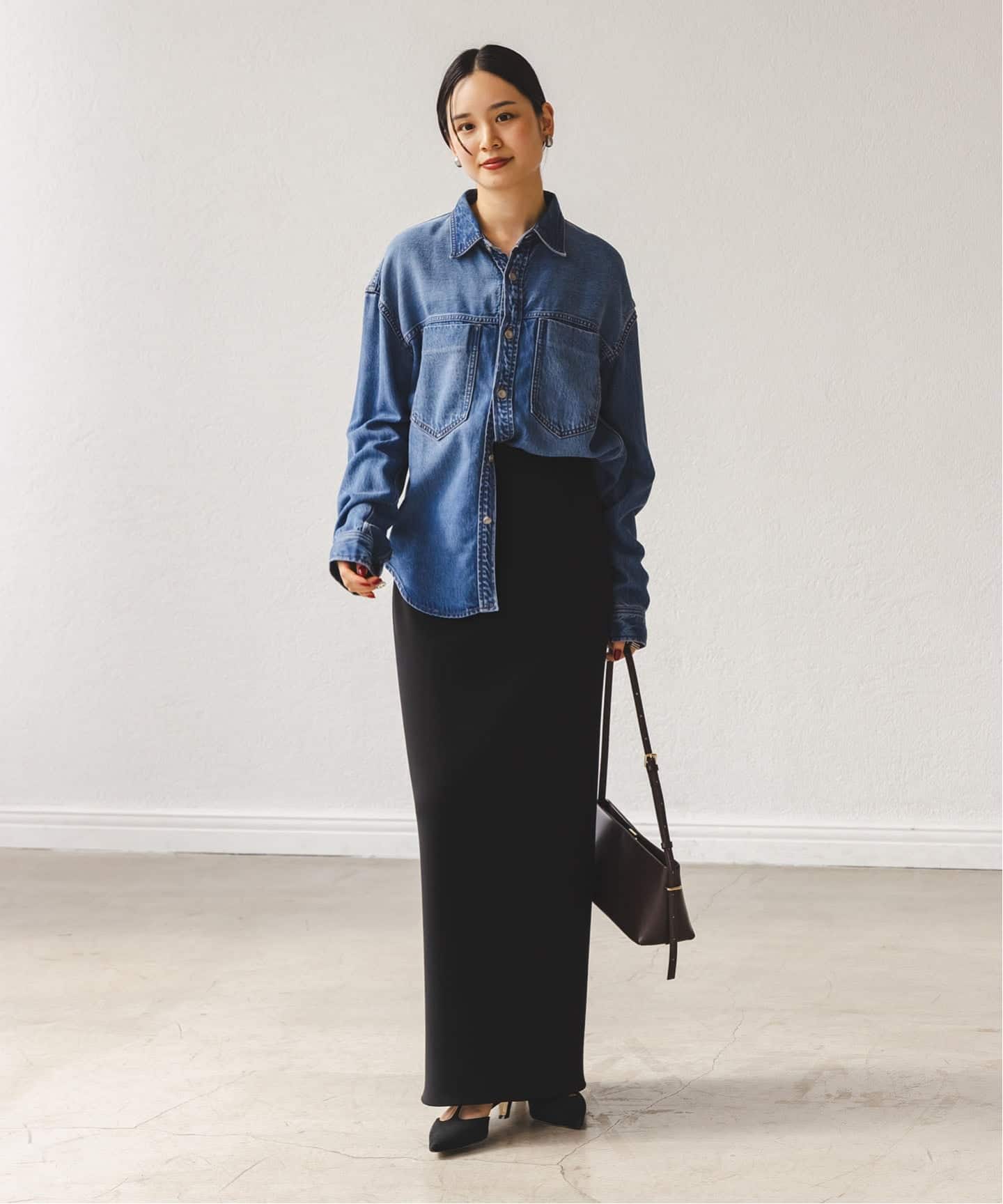 追加予約》【洗える】コンフォートジャージーライクタイトスカート9