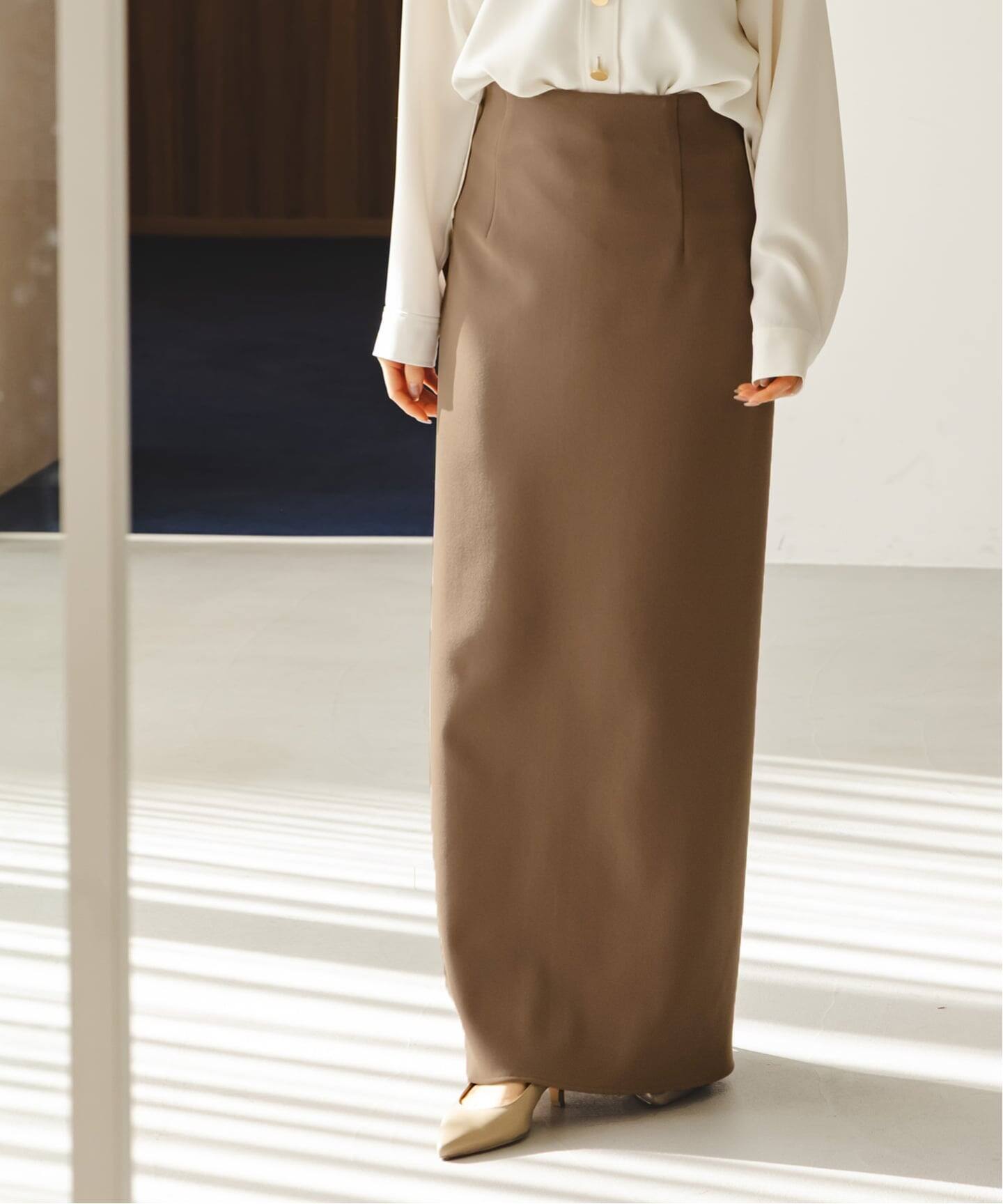 追加》【洗える】コンフォートジャージーライクタイトスカート9