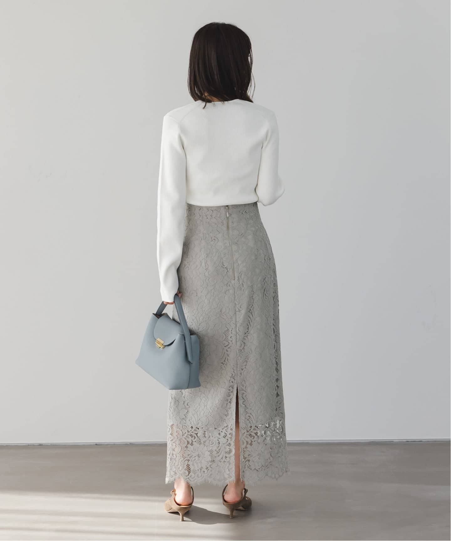 追加予約》リバーレースIラインスカート（ロング・マキシ丈スカート