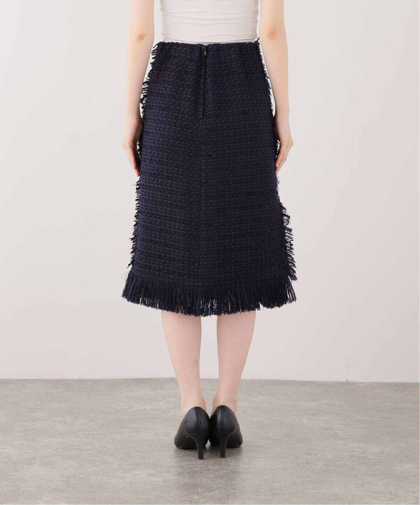 Tweed Iラインスカート（ロング・マキシ丈スカート）｜NOBLE（ノーブル