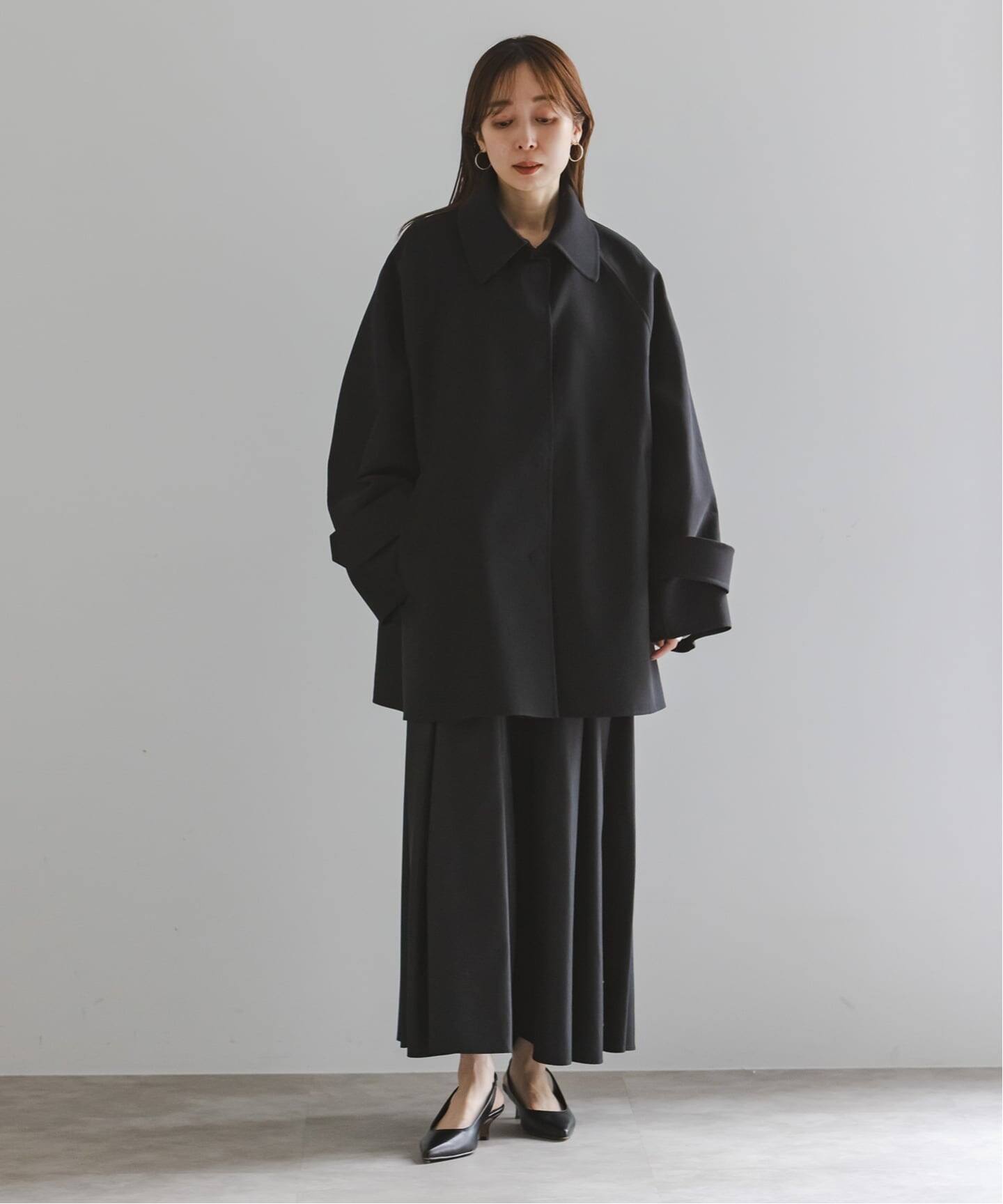 curensology シルクナイロンタフタスカート ブラック　36 curensology シルクナイロンタフタスカート ブラック 36 【公式通販】
