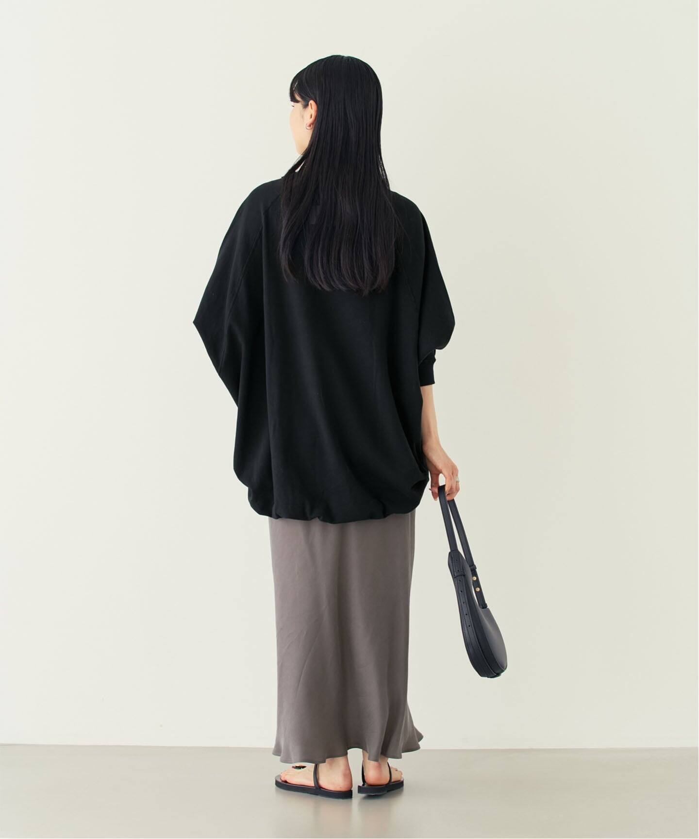 新色・追加》キュプラサテンナローAラインスカート（ロング・マキシ丈