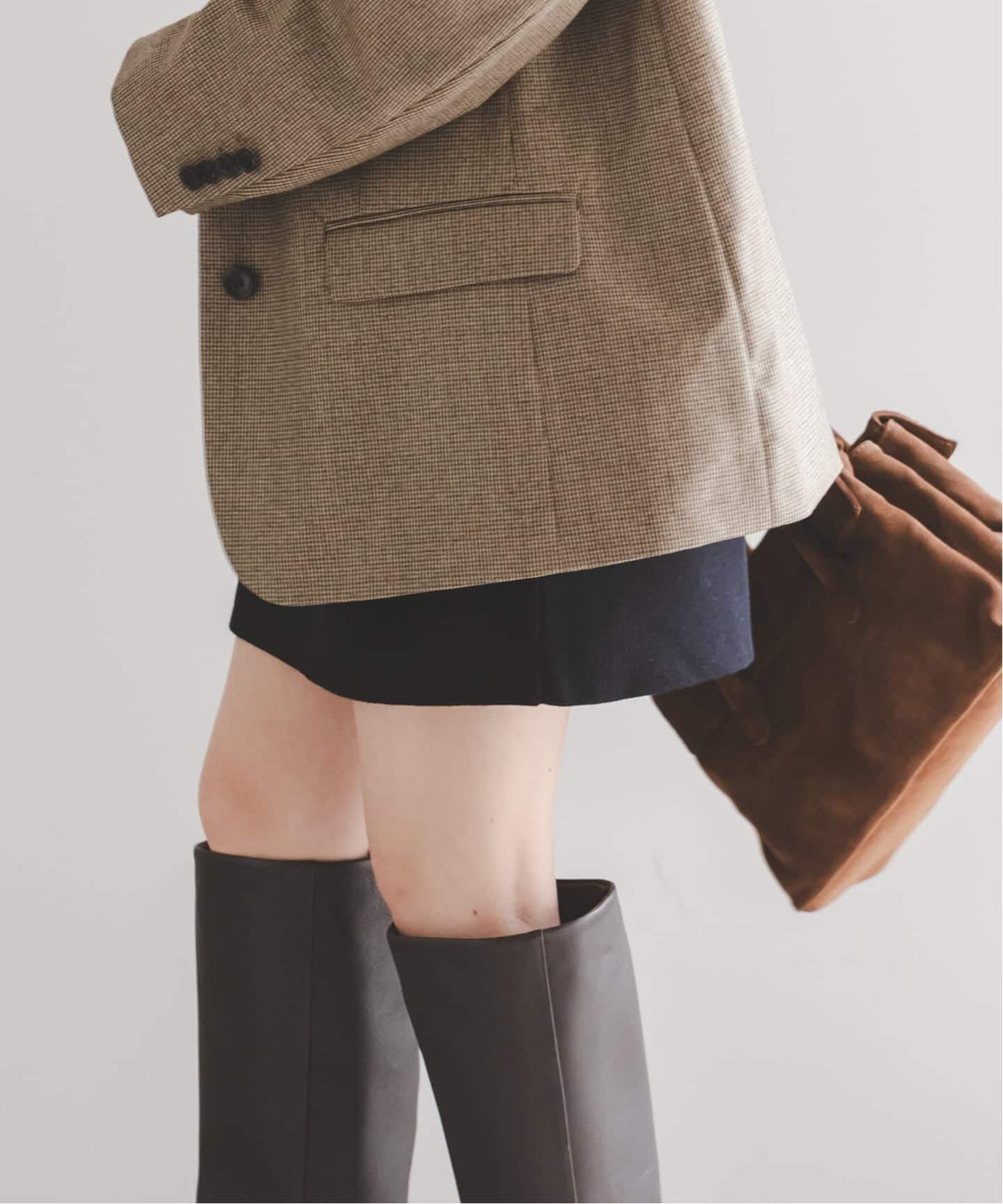 追加予約・新色》接結タック編みミニスカート（ミニスカート）｜NOBLE