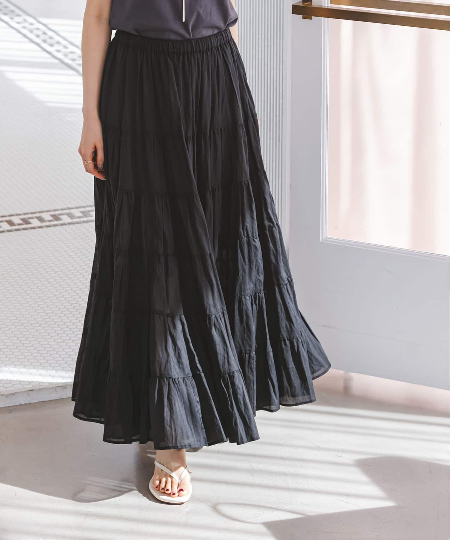 COUTURE D'ADAM/クチュールドアダム SushiVoile Tiered Skirt（ロング