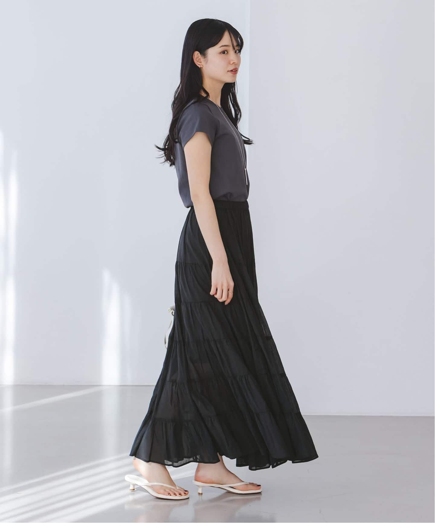 COUTURE D'ADAM/クチュールドアダム SushiVoile Tiered Skirt（ロング