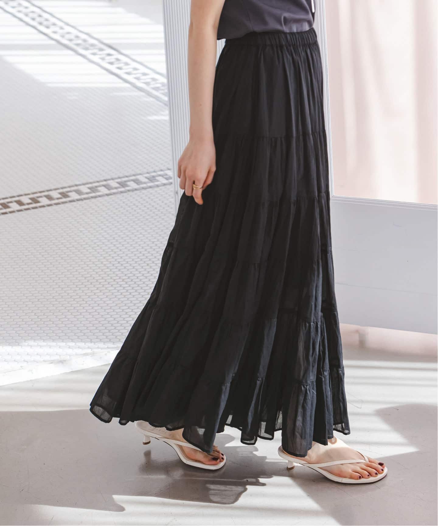 予約》COUTURE D'ADAM/クチュールドアダム SushiVoile Tiered Skirt