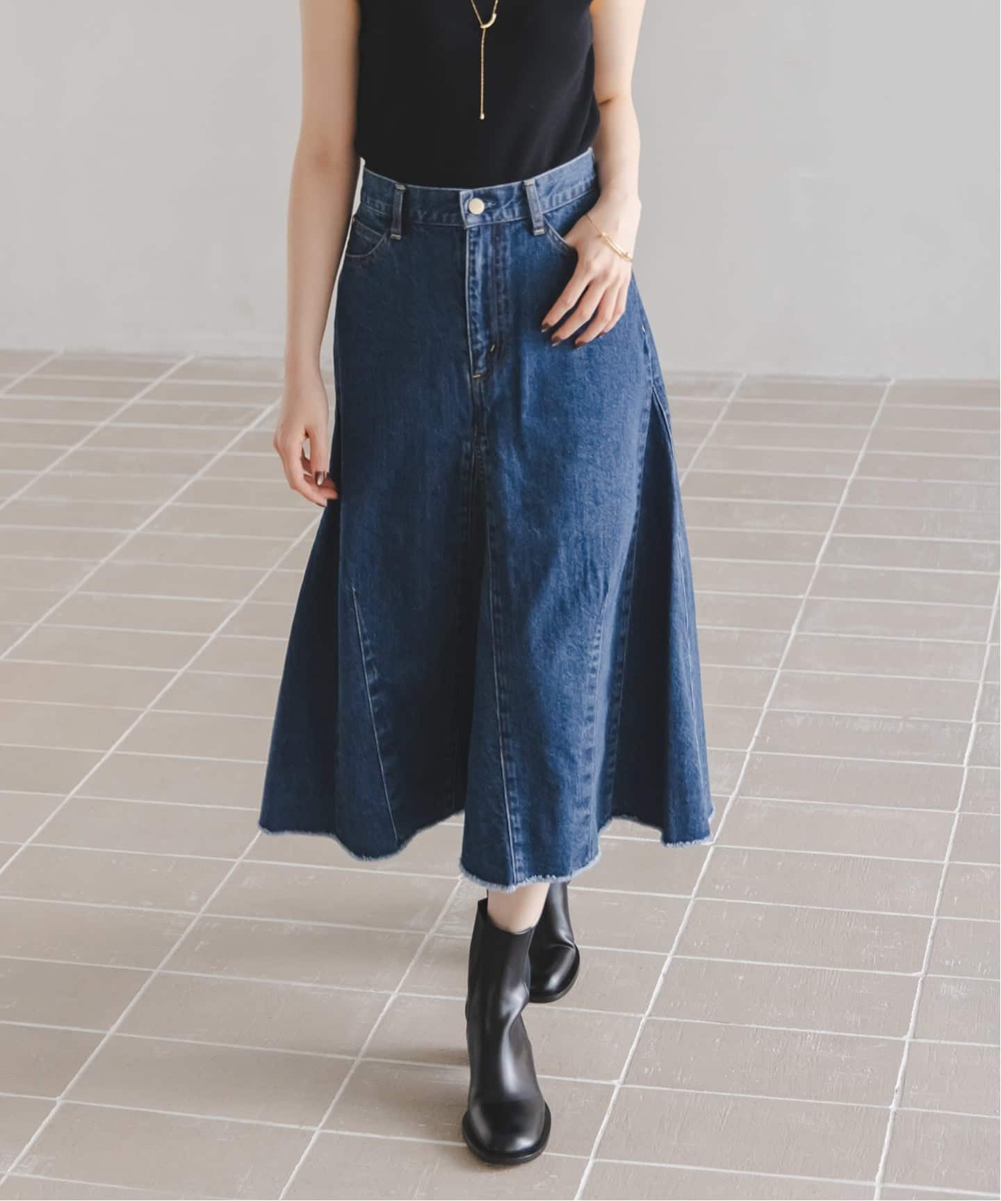 予約》SERGE/サージ FLAR PANEL SKIRT（デニムスカート）｜NOBLE
