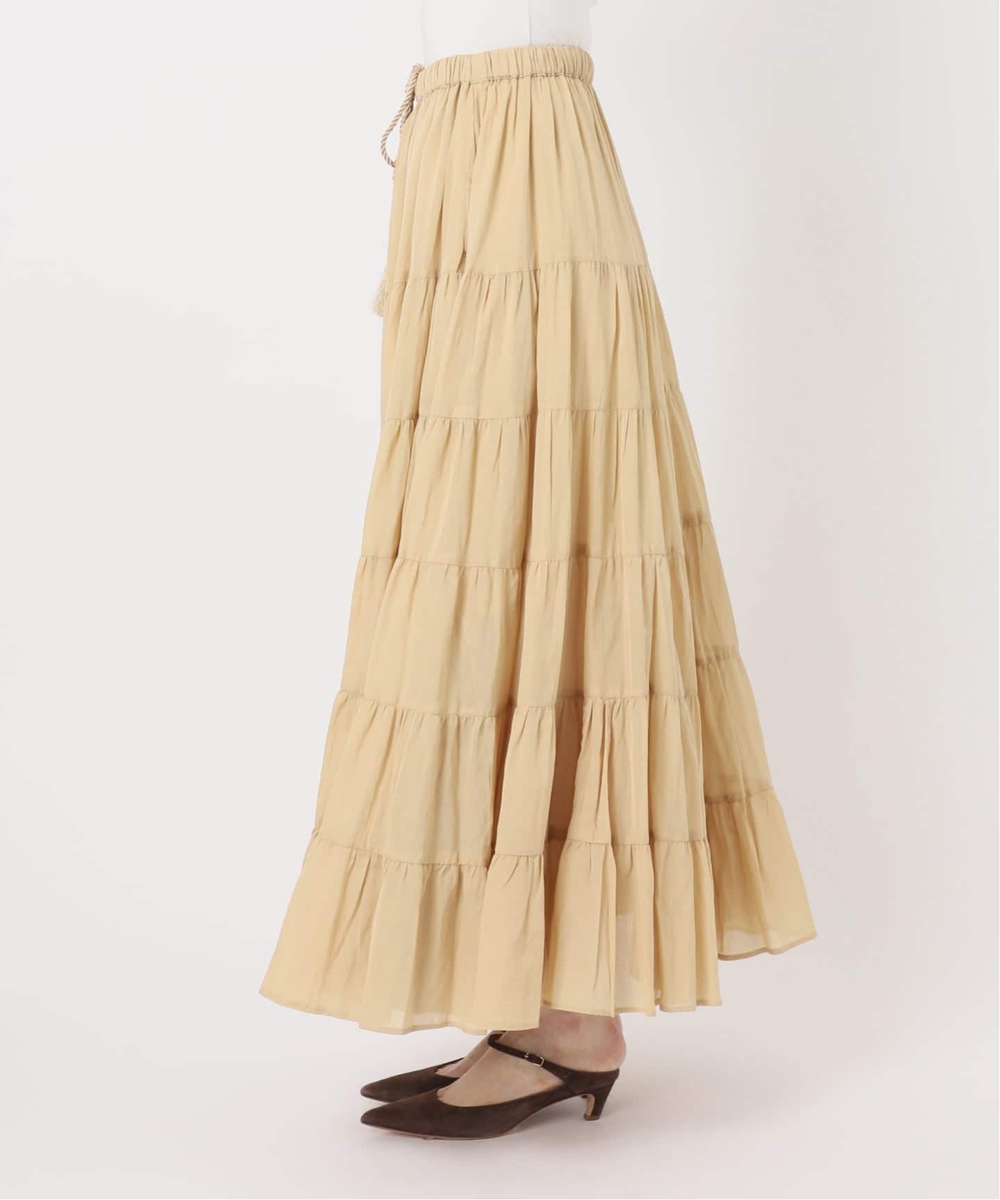 【クチュールドアダム】Tiered Skirt NOBLE別注カラー》COUTURE D'ADAM SushiVoile Tiered Skirt（ロング