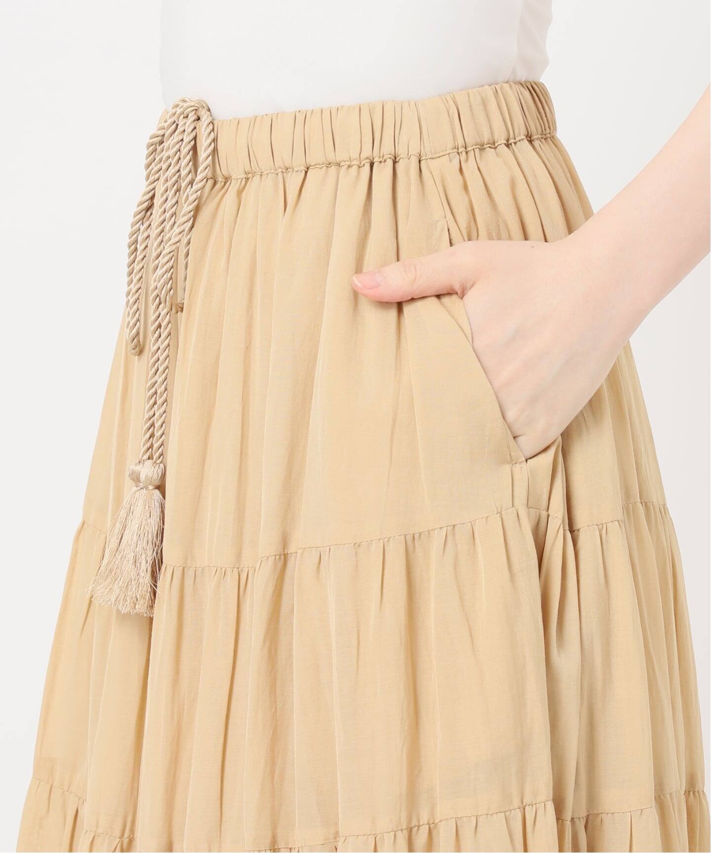 NOBLE別注カラー》COUTURE D'ADAM SushiVoile Tiered Skirt（ロング
