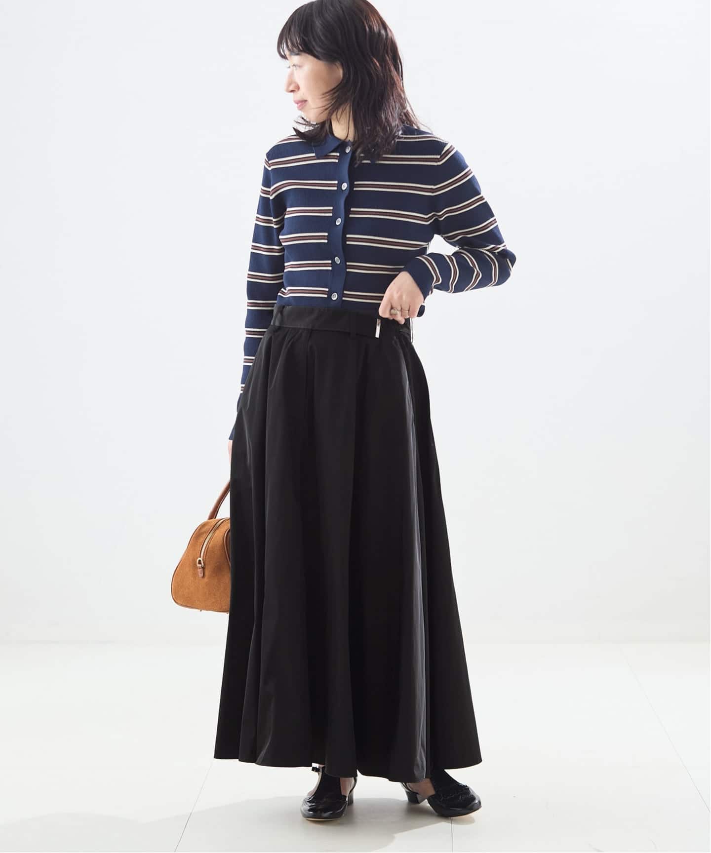 JOURNAL STANDARD L'ESSAGEタフタスカート38サイズ メモリータフタ バルーンスカート（ロング・マキシ丈スカート