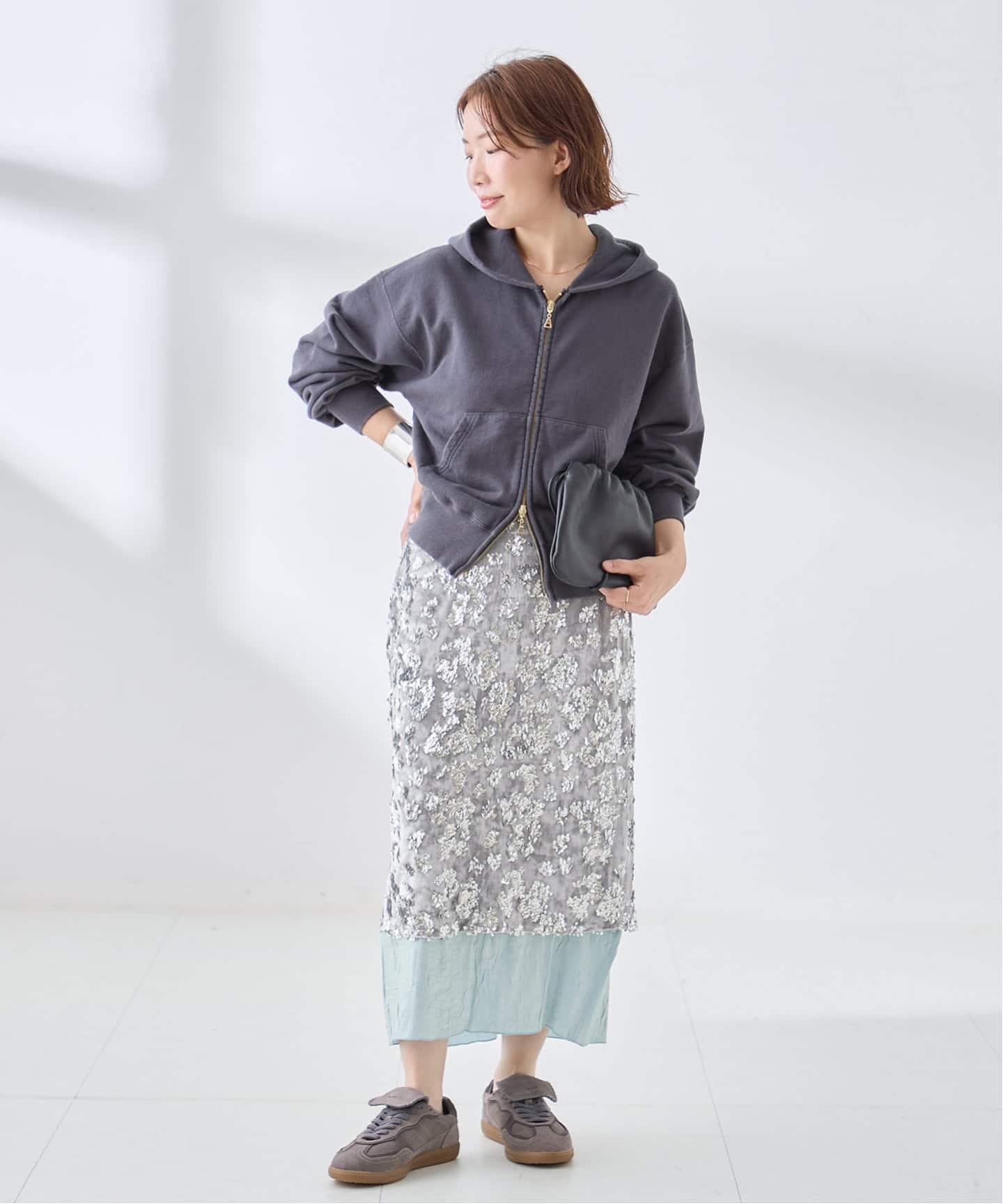 予約》Uhr/ウーア Shine Skirt スカート（ロング・マキシ丈スカート