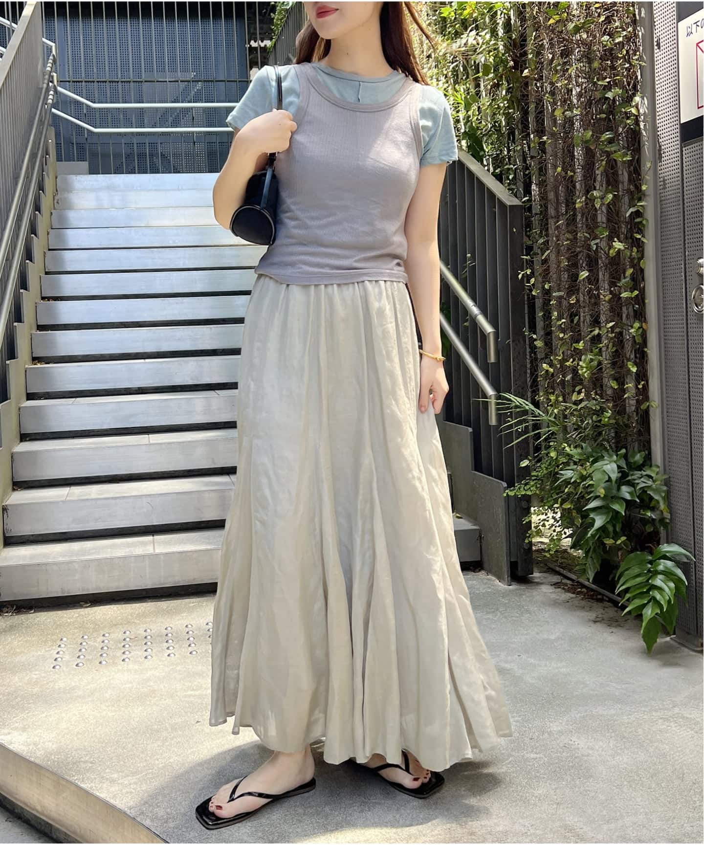 JOURNAL STANDARD シアーレーヨンリネンスカート 追加》シアーレーヨンリネンスカート（ロング・マキシ丈スカート