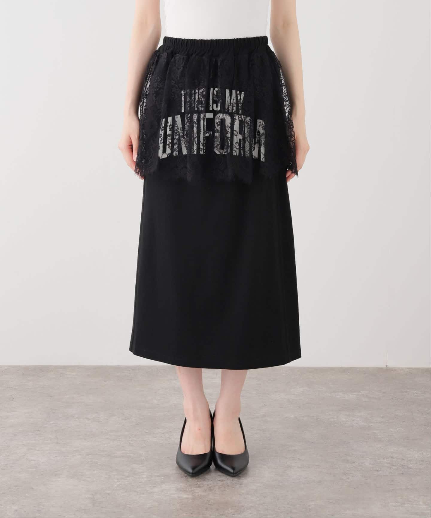 ARCHIVE STANCE/アーカイブスタンス】 Lace Layer Skirt（ロング